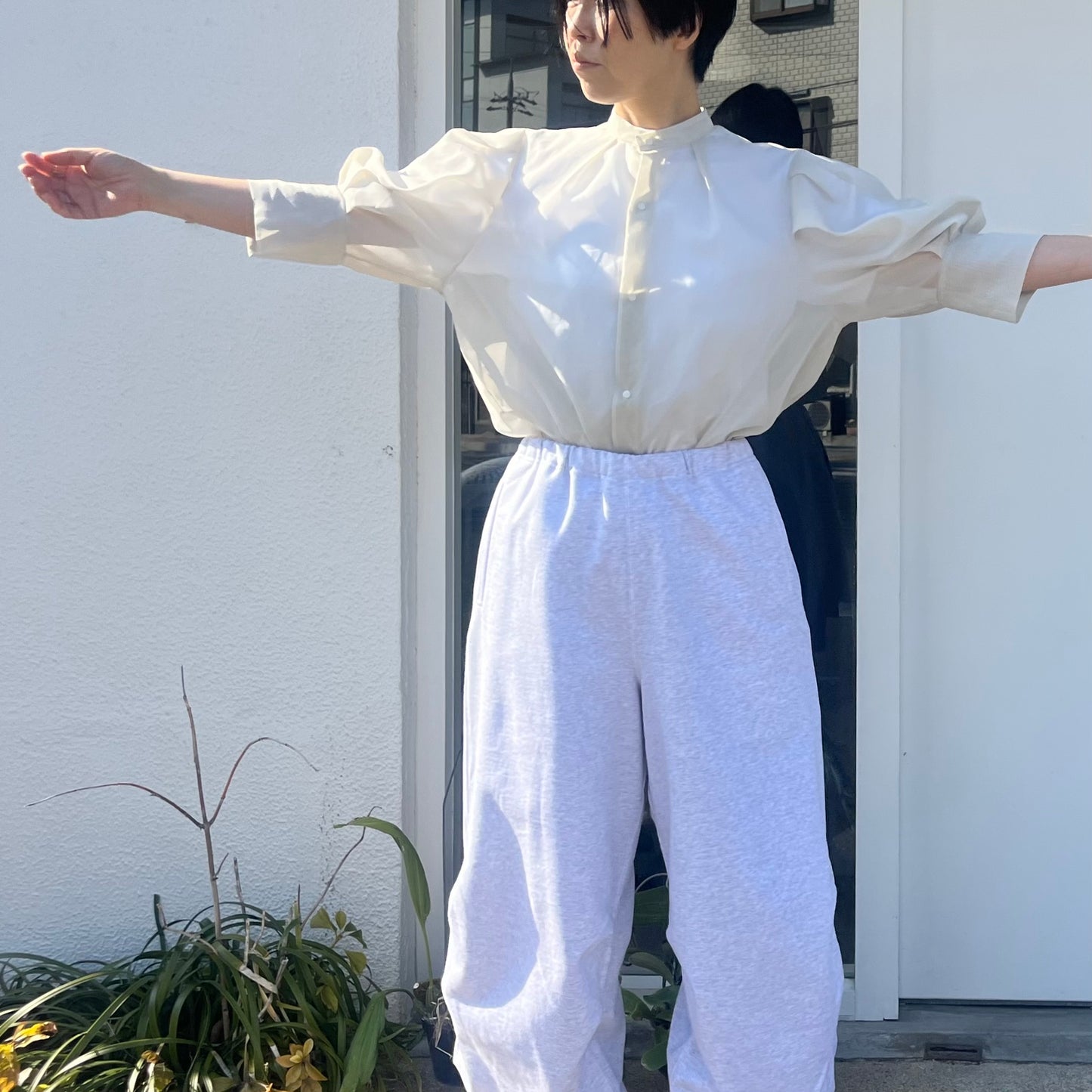 itochi //100/2 cotton organdy transparent blouse