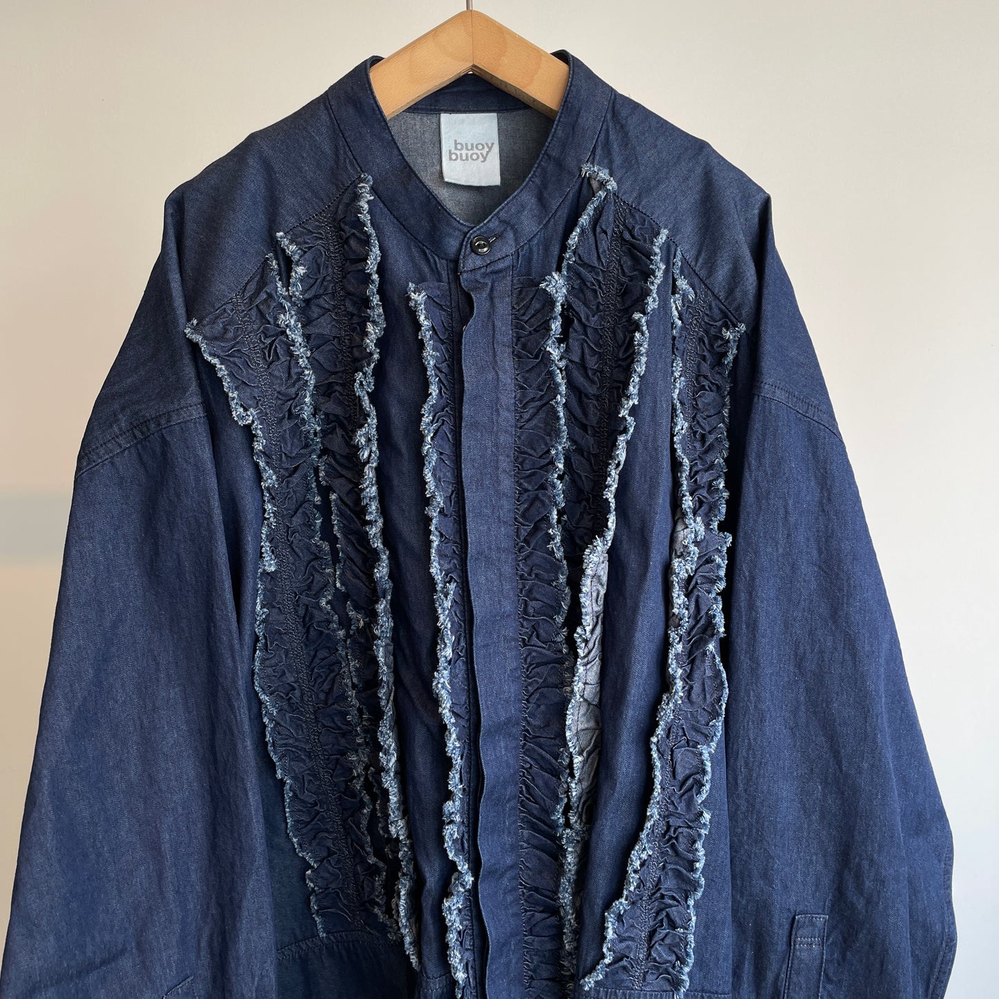 buoy//5.5OZLIGHT DENIM FRILL SHIRT 2701BL003252