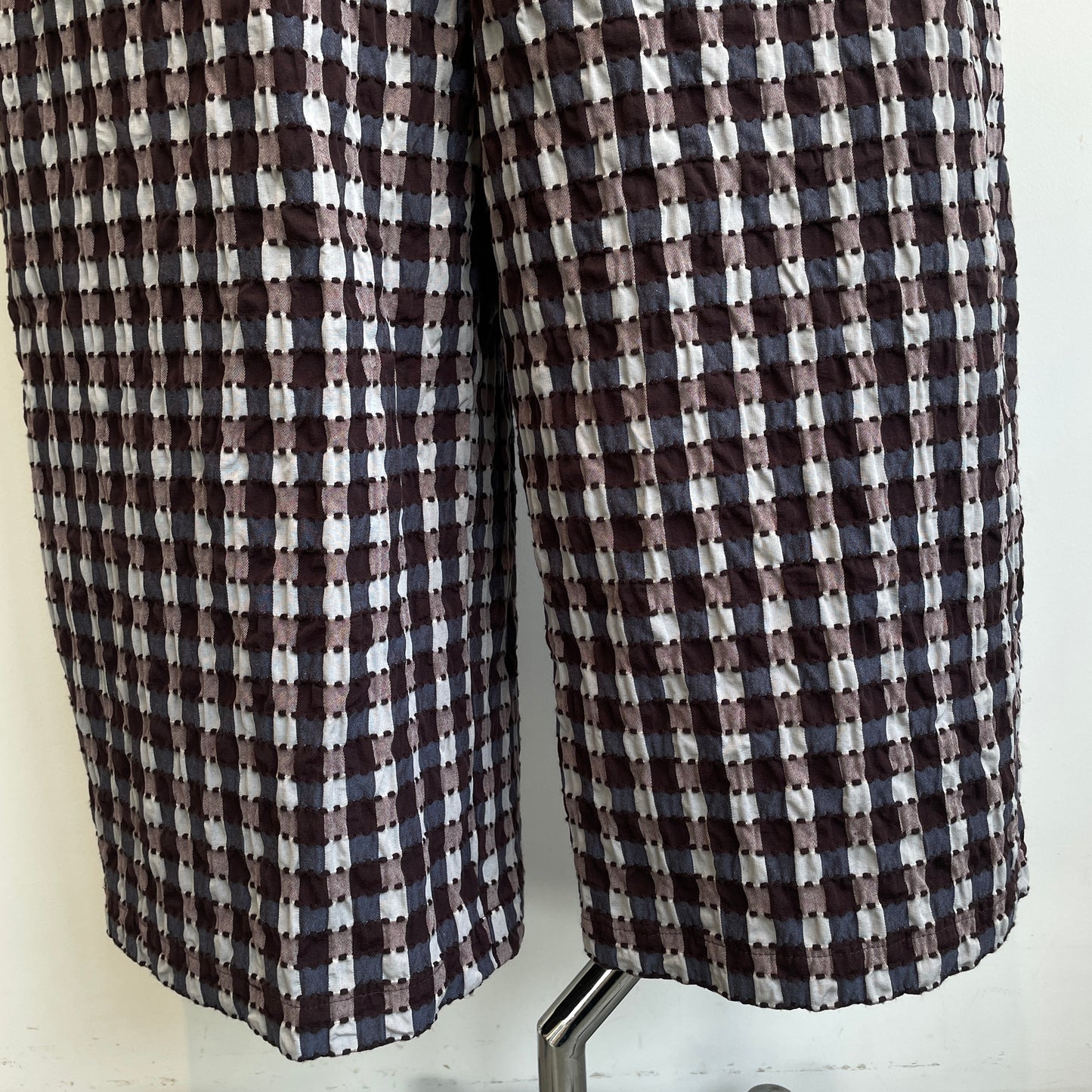 qiri //sashiko check wide pants 6301PT005252