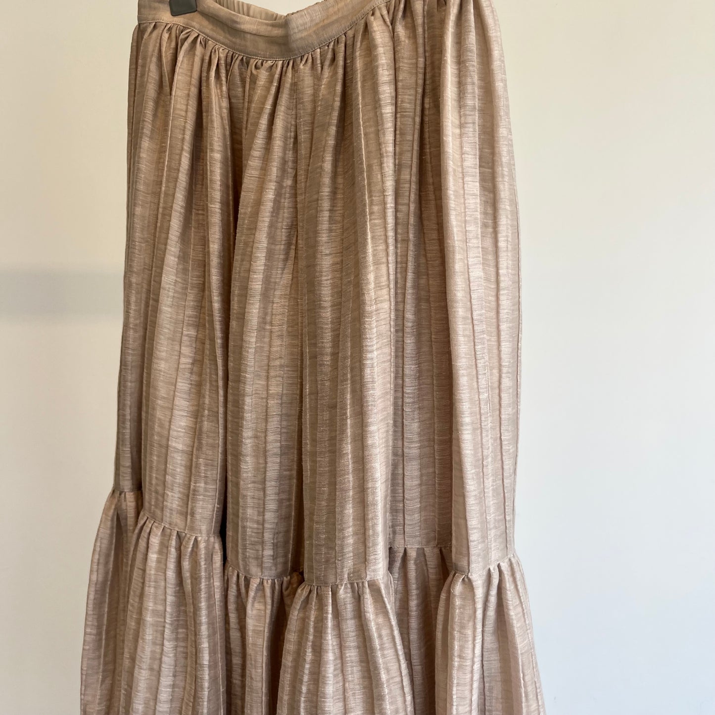 SIHIRAI//ACAR LINEN NYLON JAQUARD GATHER SK CHSS25-5113