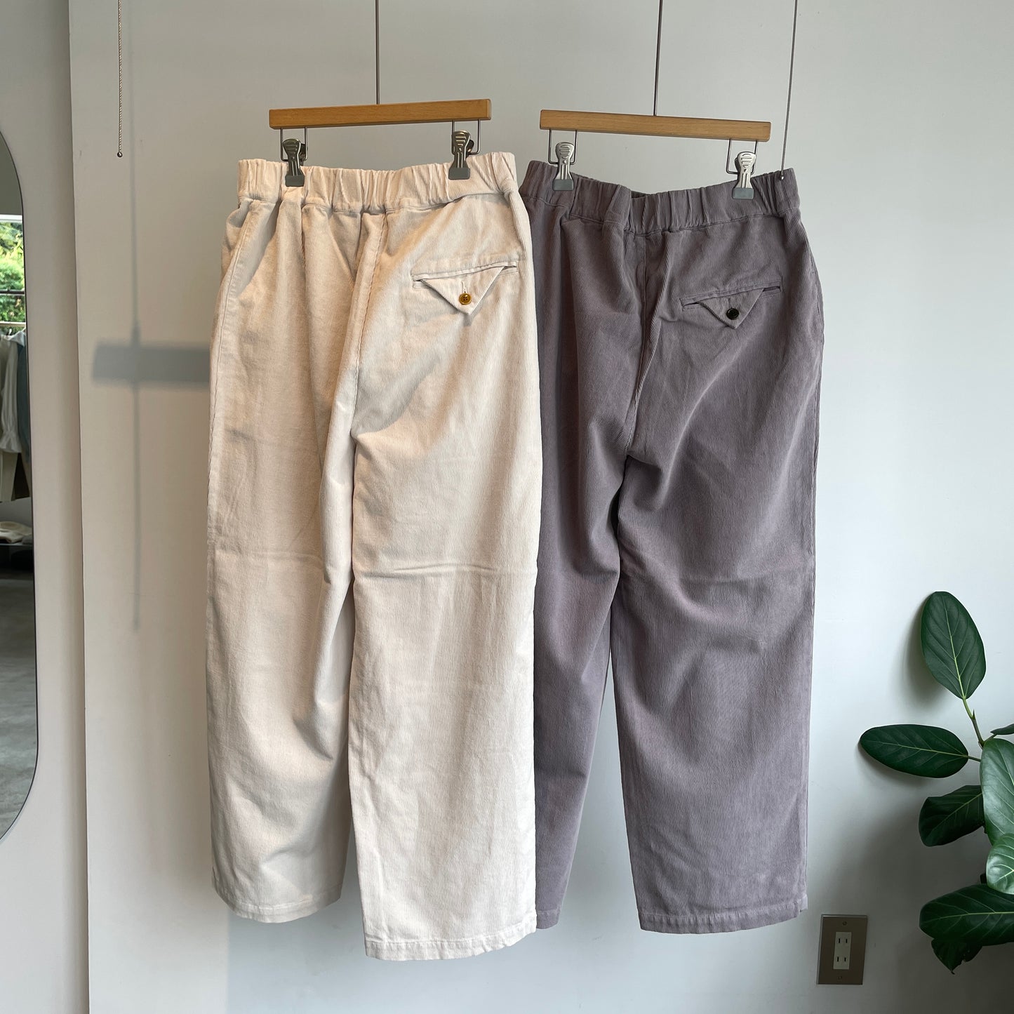 handsofcreation//16Wコール東炊きイージーストレートパンツ 01540331