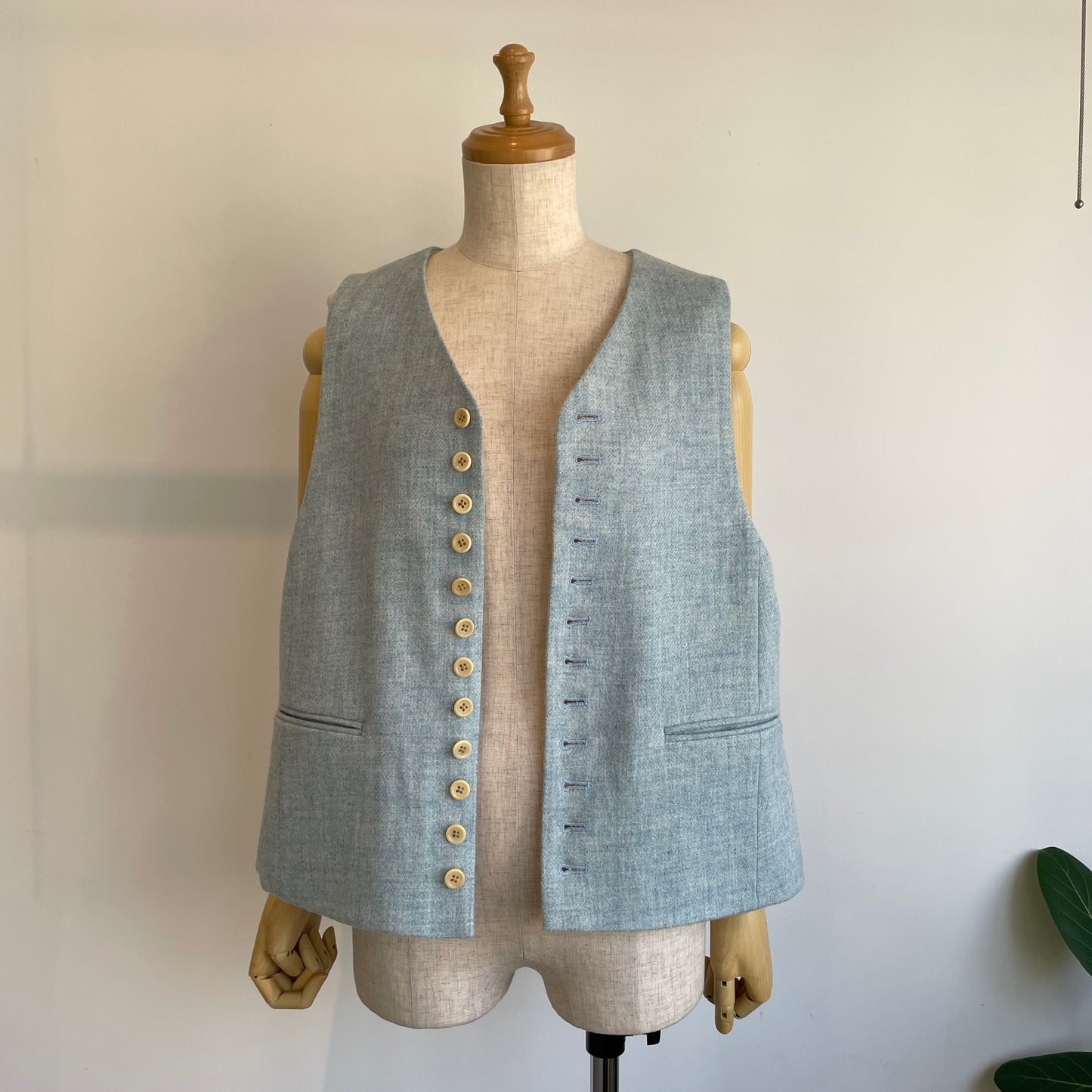 handsofcreation//英国羊毛ツイードVEST 02540409