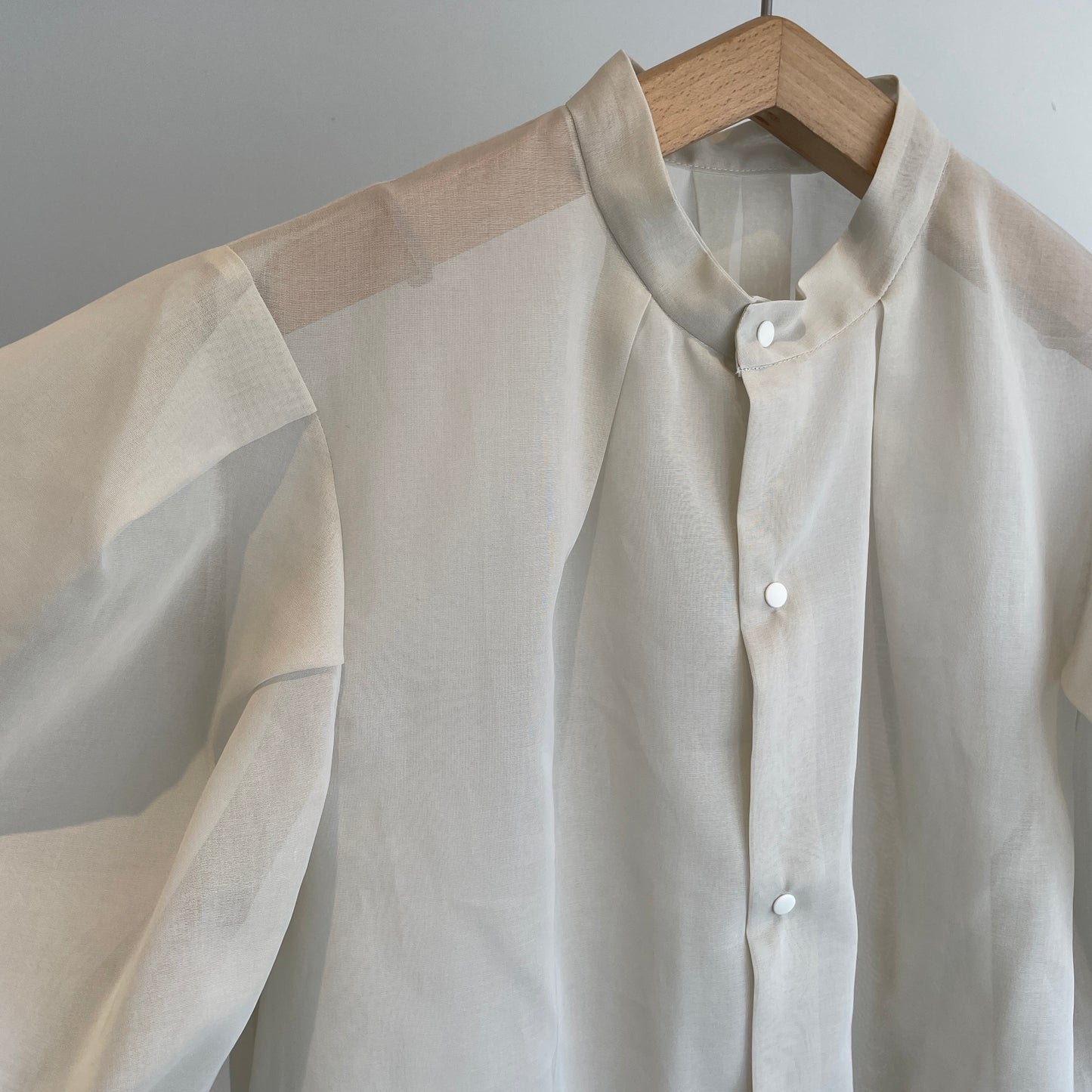 itochi //100/2 cotton organdy transparent blouse