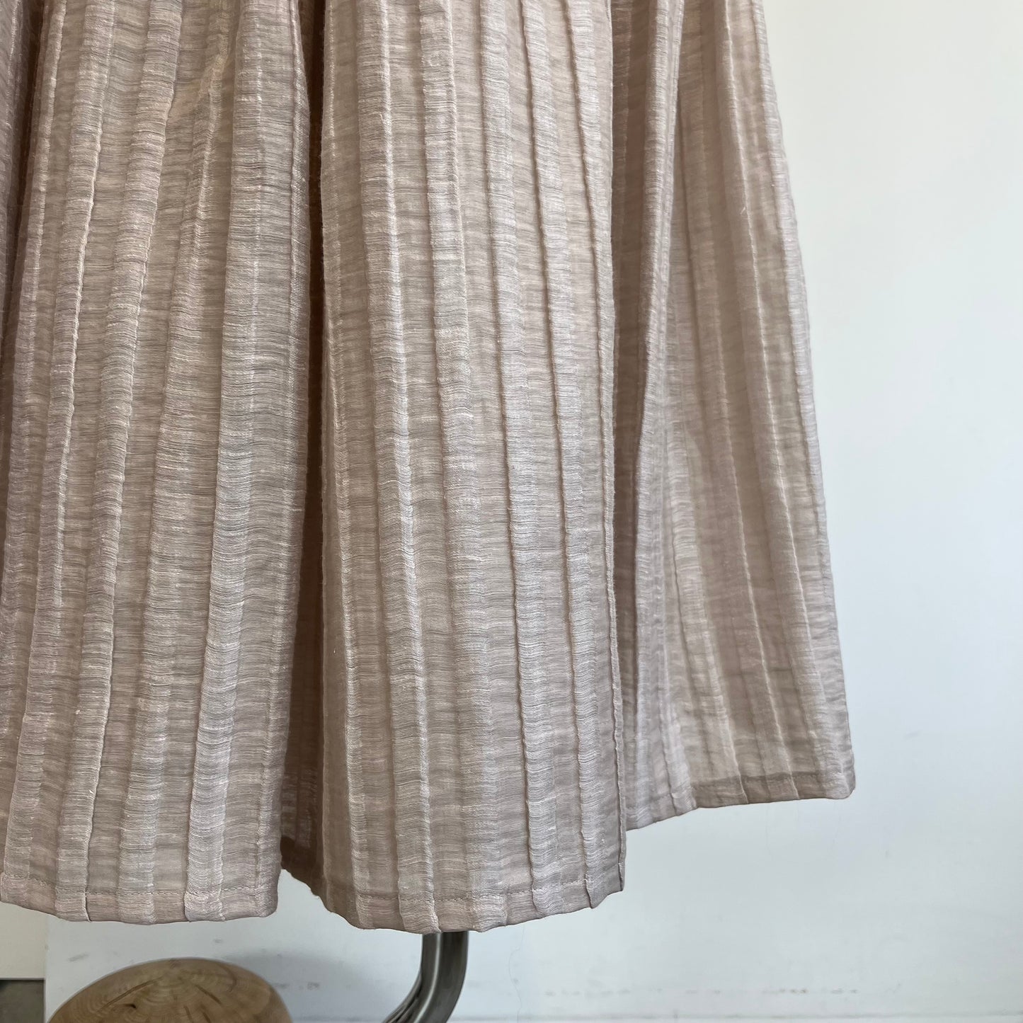 SIHIRAI//ACAR LINEN NYLON JAQUARD GATHER SK CHSS25-5113