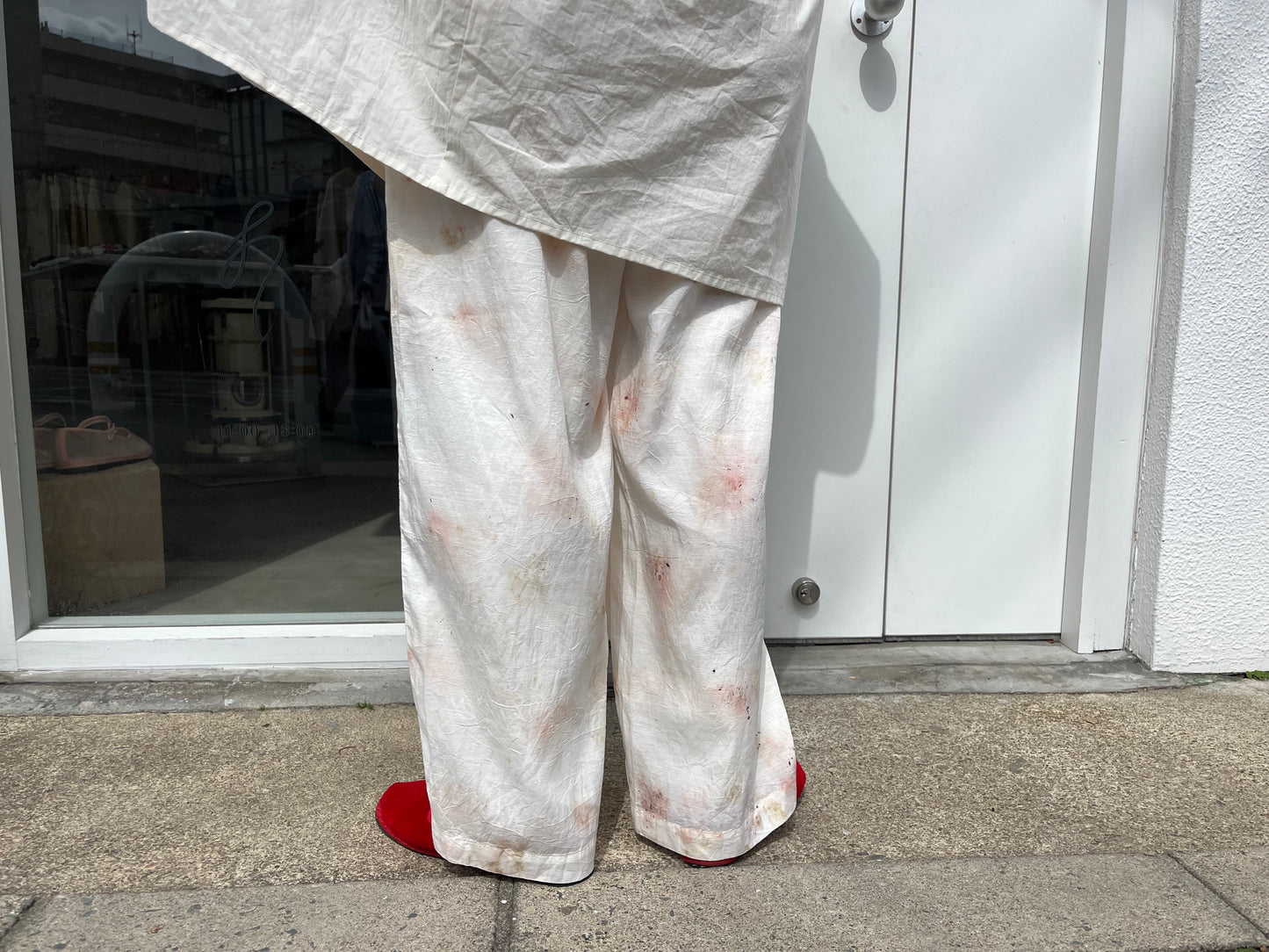 Oo // お花染イージーパンツ