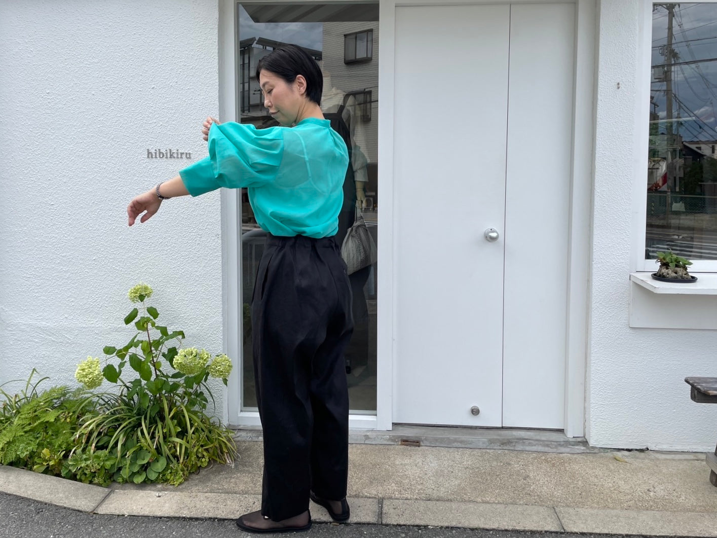 itochi //100/2 cotton organdy transparent blouse
