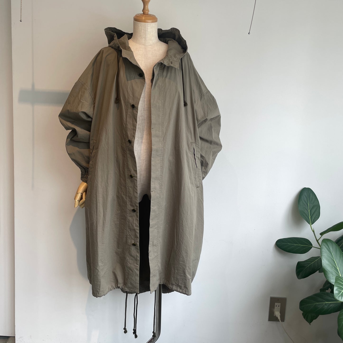 universaltissu//起毛ワッシャーブロード フーディロングSH TS253SH090