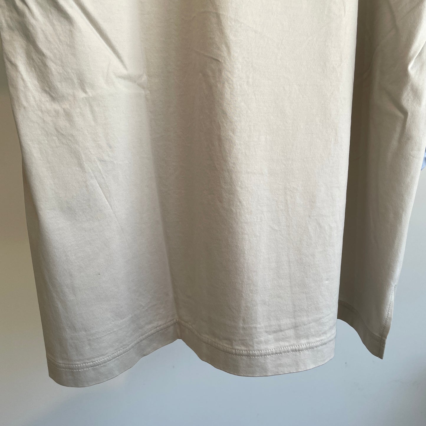 universaltissu //コンパクトクールローレル天竺バイカラーギャザースリーブTシャツ US253CT002