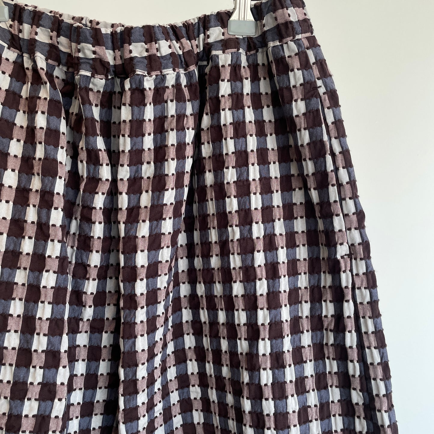 qiri //sashiko check wide pants 6301PT005252