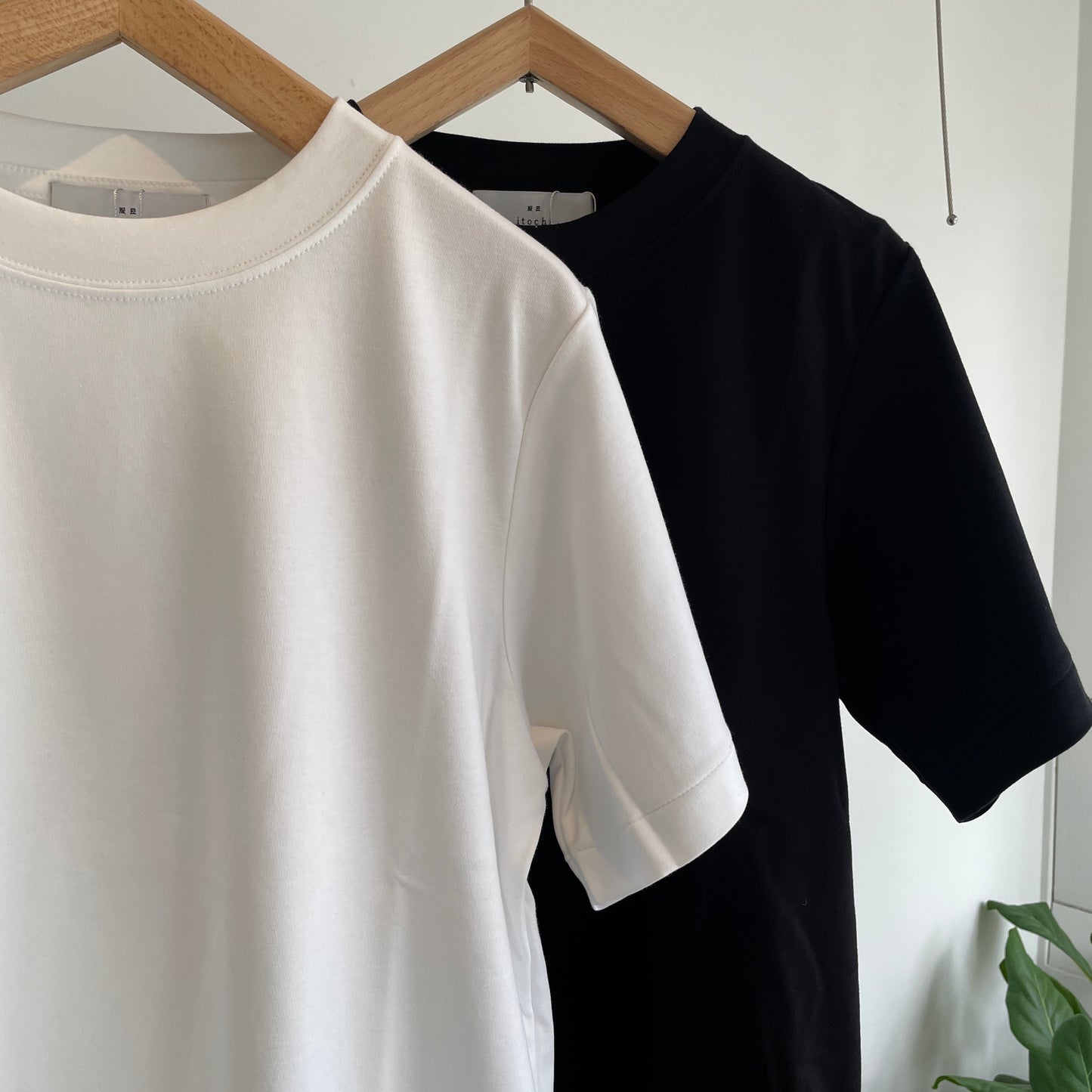 itochi //Suvin cotton smooth crew neck t-shirt
