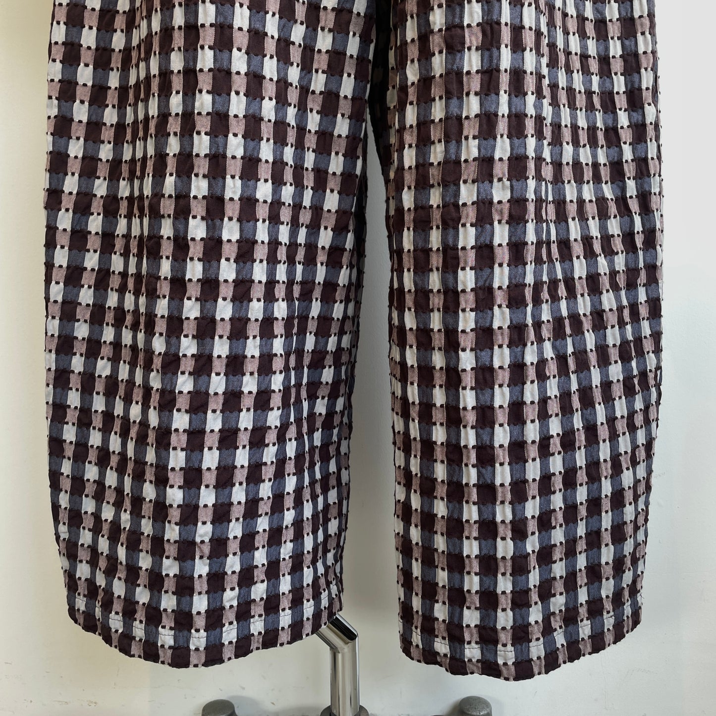 qiri //sashiko check wide pants 6301PT005252