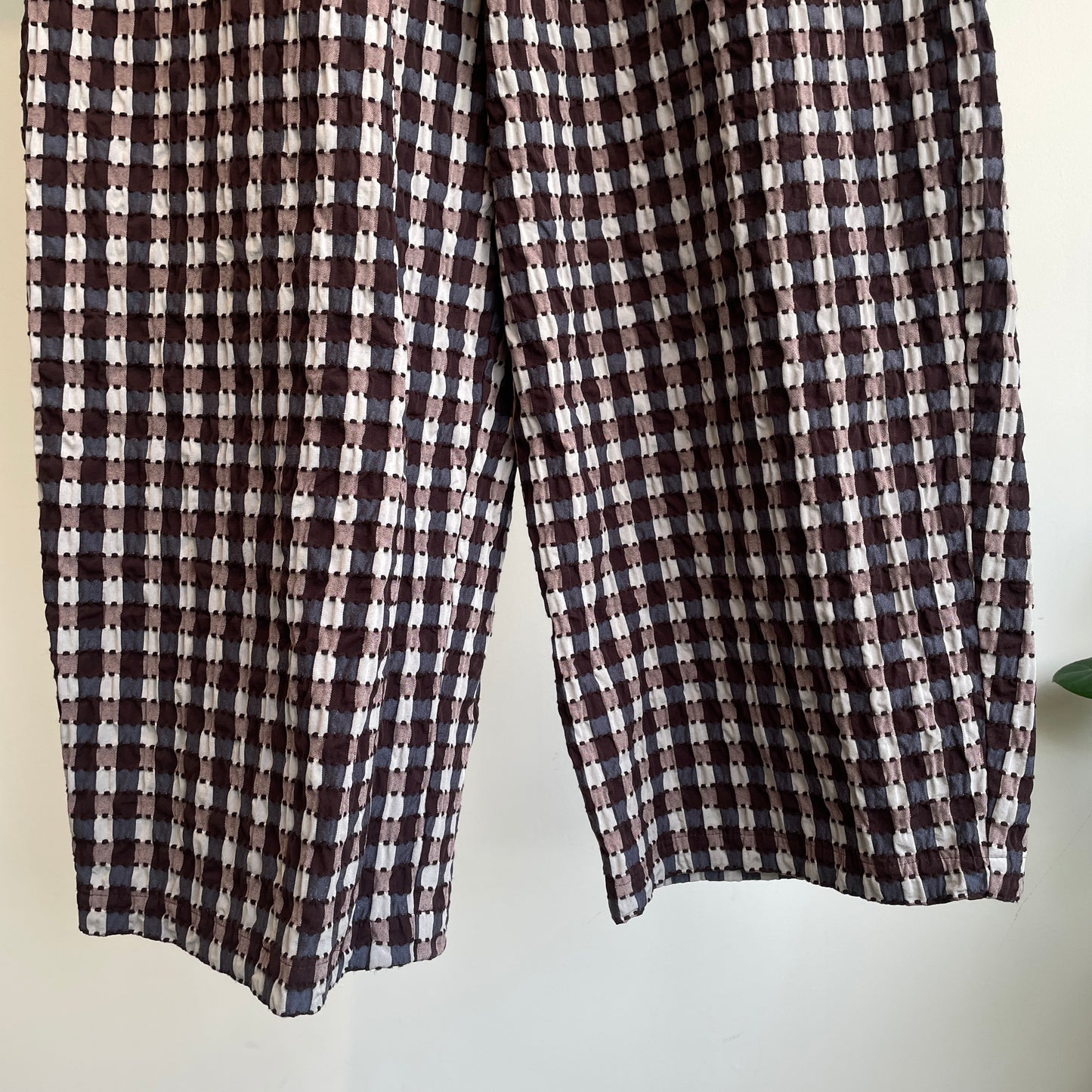 qiri //sashiko check wide pants 6301PT005252