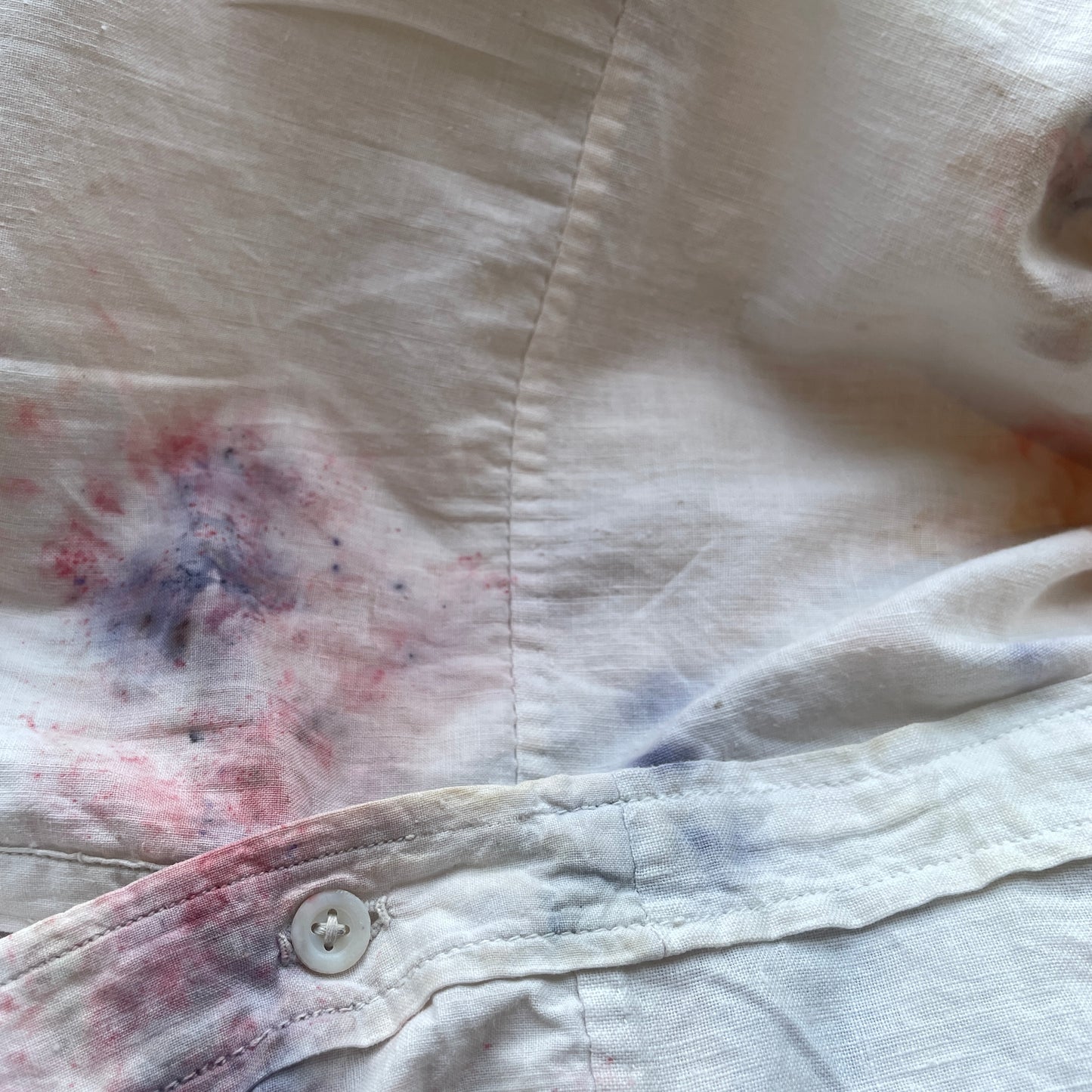 Oo//vintage ロングシャツ OP(ice dye)