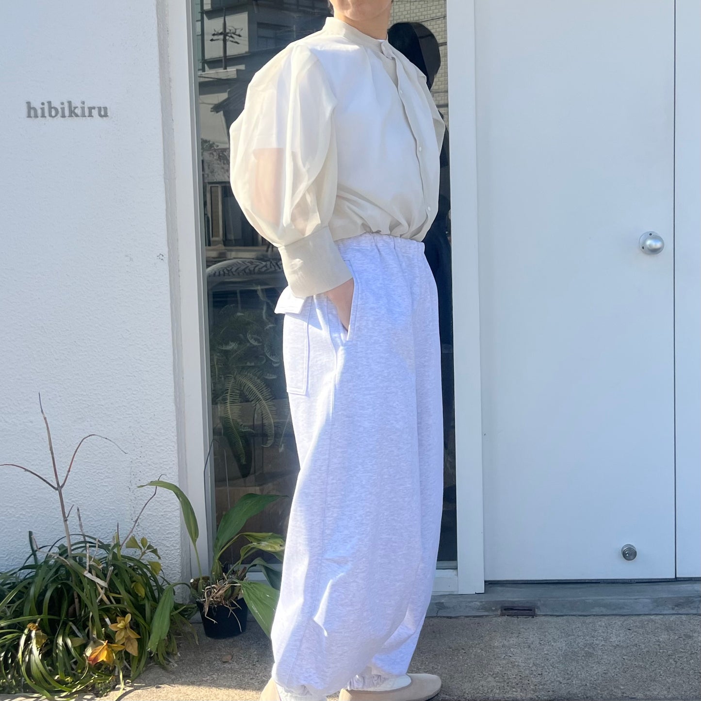 itochi //100/2 cotton organdy transparent blouse