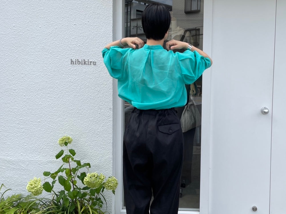 itochi //100/2 cotton organdy transparent blouse