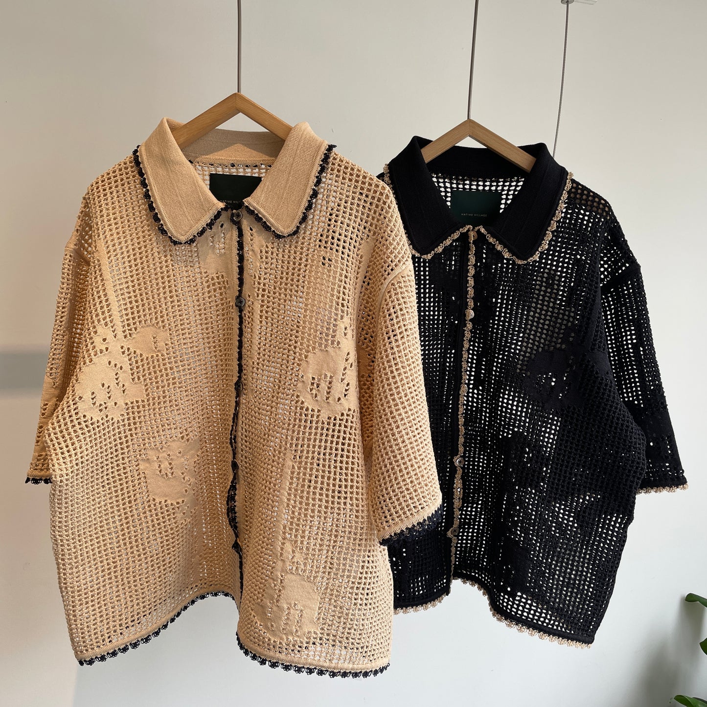 NATIVE VILLAGE//Shade ニットポロシャツ 31253-15207