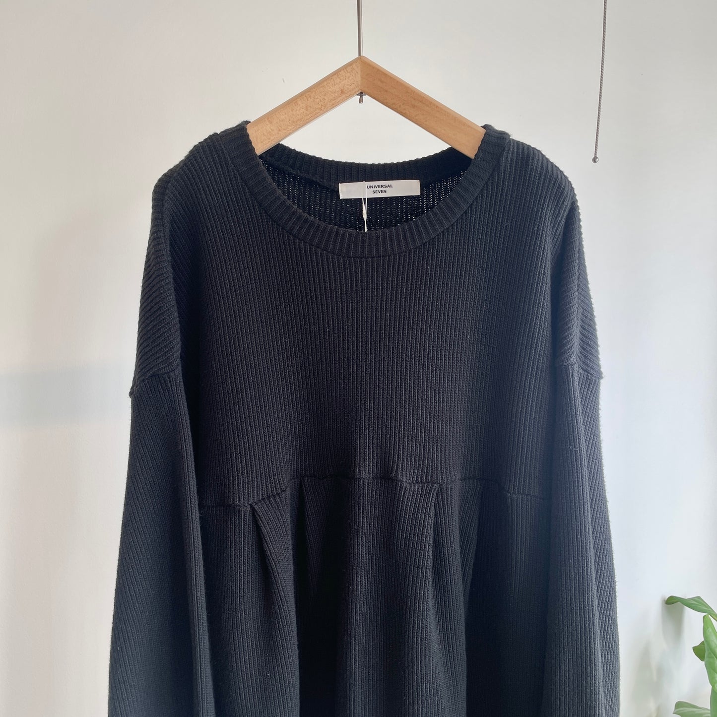 universaltissu//リブニット タックプルオーバー US250CT003