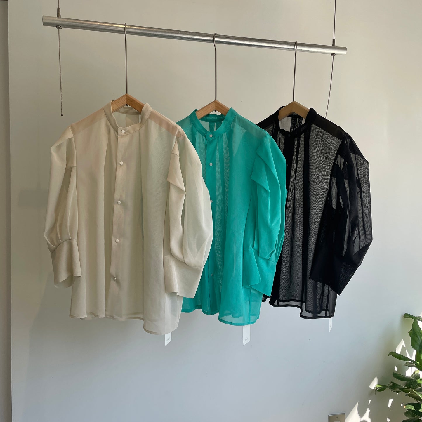 itochi //100/2 cotton organdy transparent blouse
