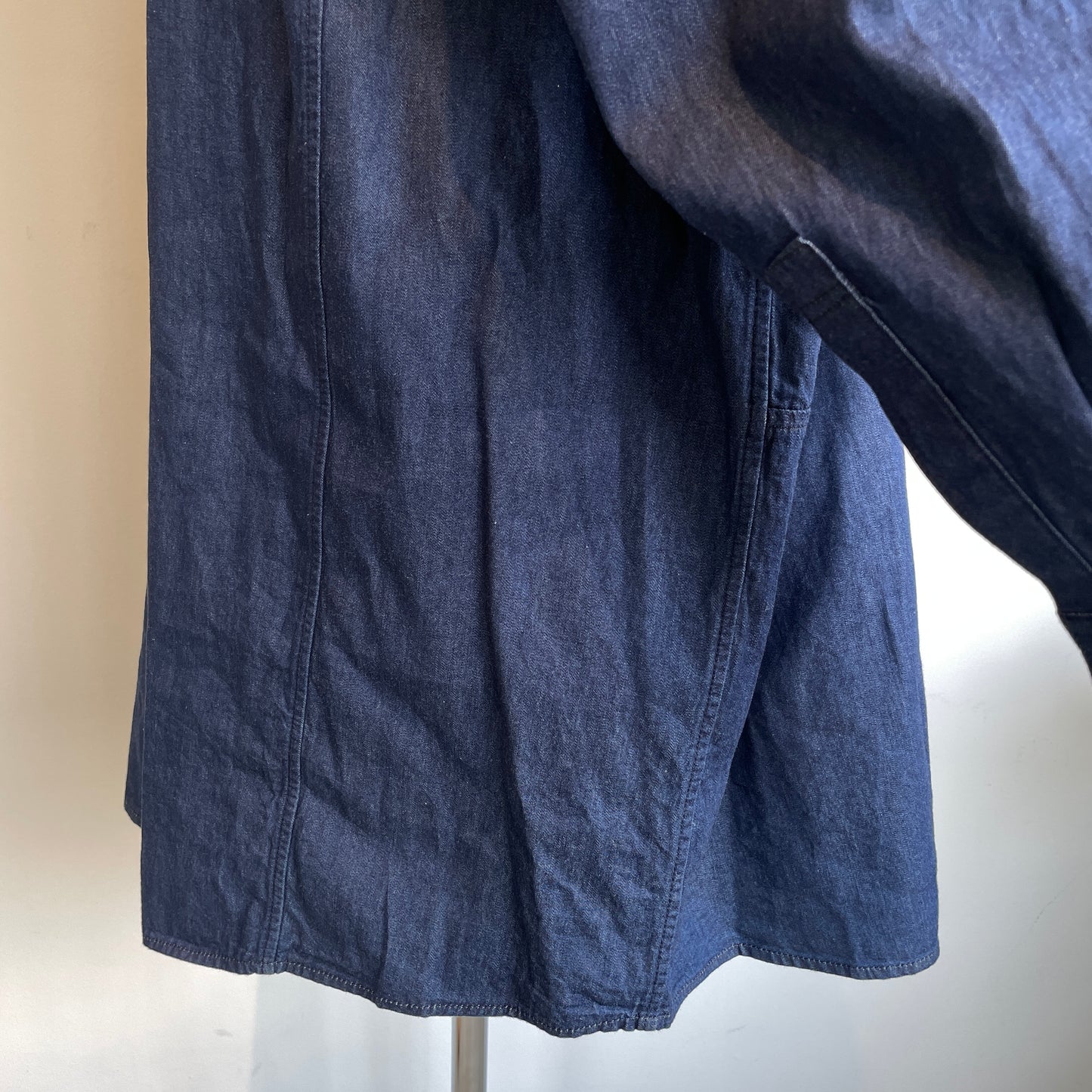 buoy//5.5OZLIGHT DENIM FRILL SHIRT 2701BL003252