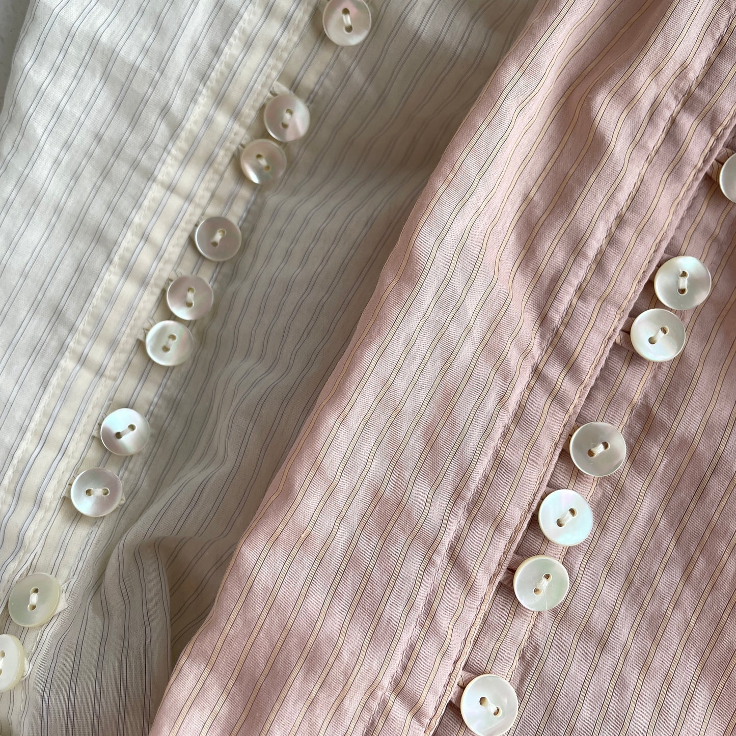 yuni //C/Pe stripe gather sleeves OP 1701OP019261