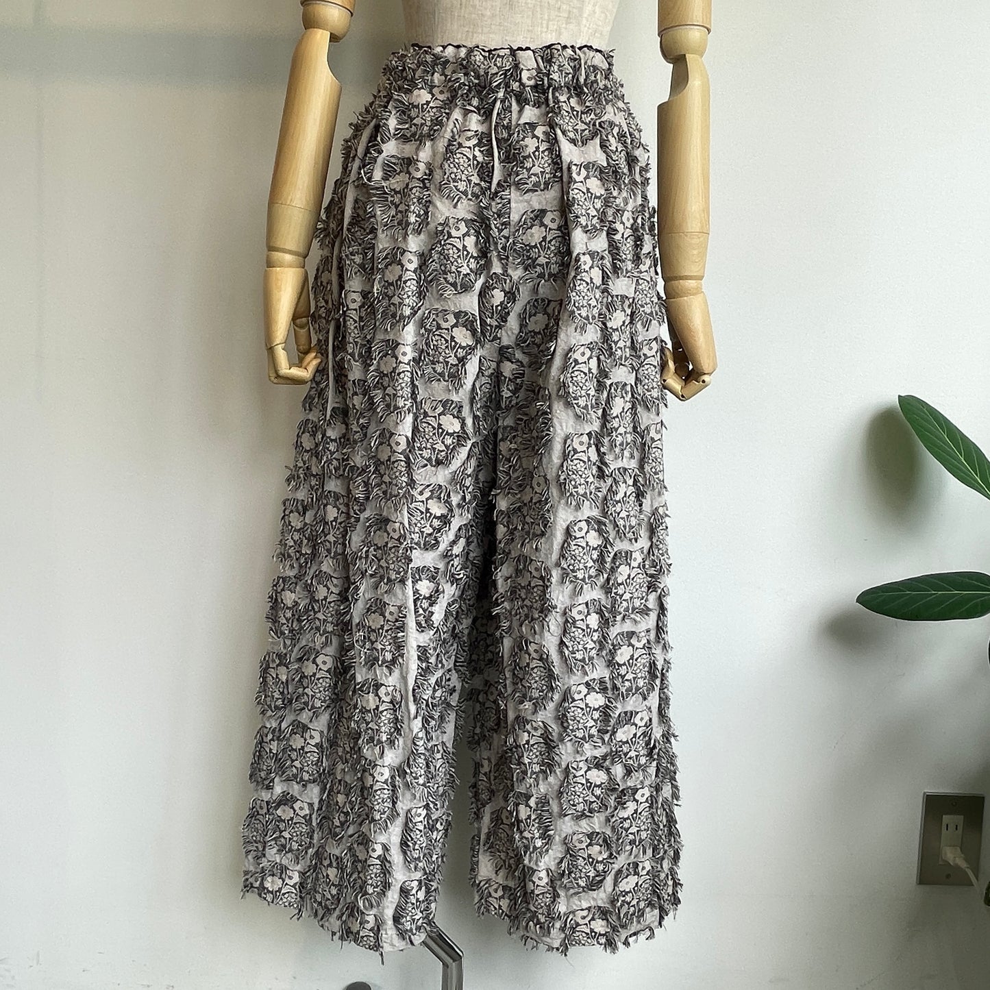 qiri //花野風 jacquard wide pants 6301PT004252