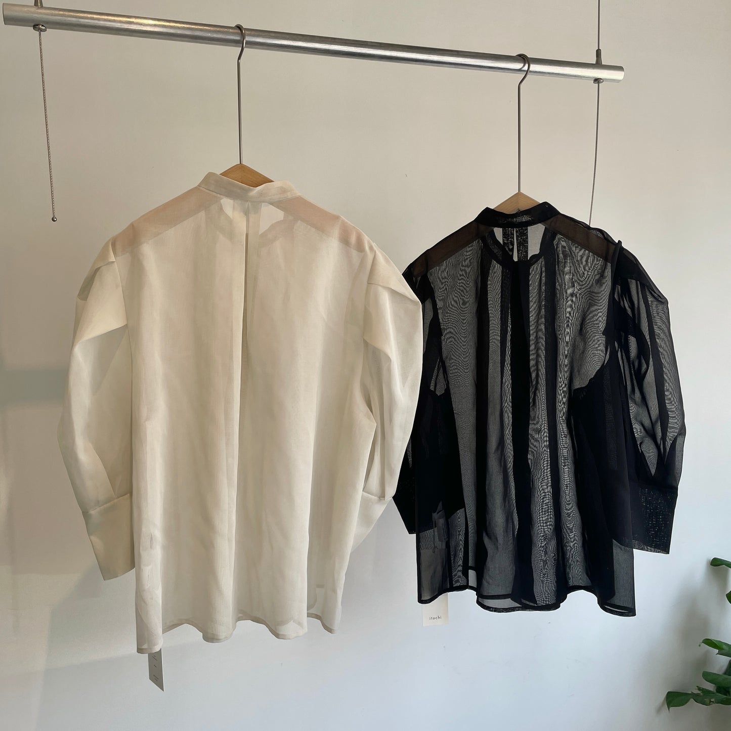 itochi //100/2 cotton organdy transparent blouse