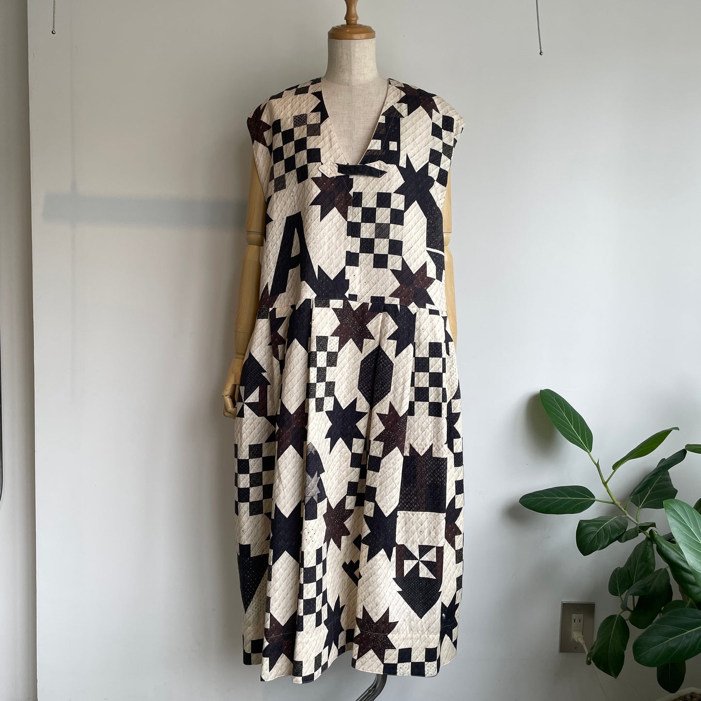 ASEEDONCLOUD //Study uniform dress(Map quit print) 252302