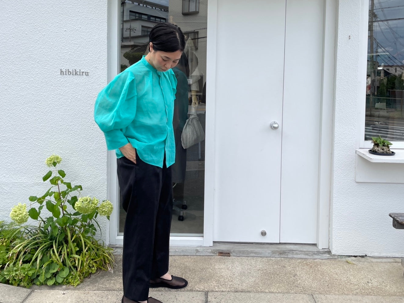 itochi //100/2 cotton organdy transparent blouse