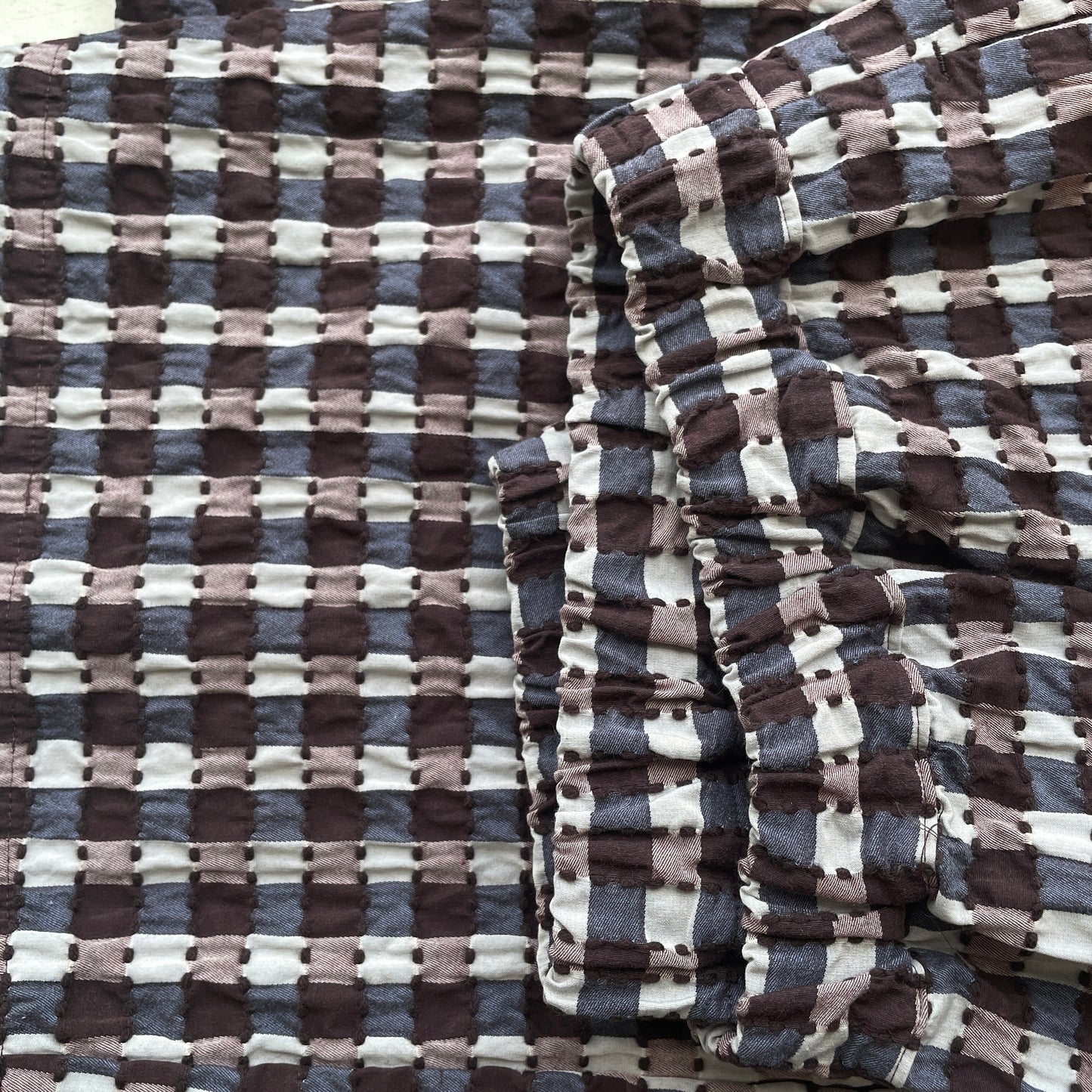 qiri //sashiko check wide pants 6301PT005252