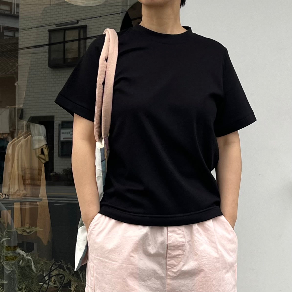 itochi //Suvin cotton smooth crew neck t-shirt