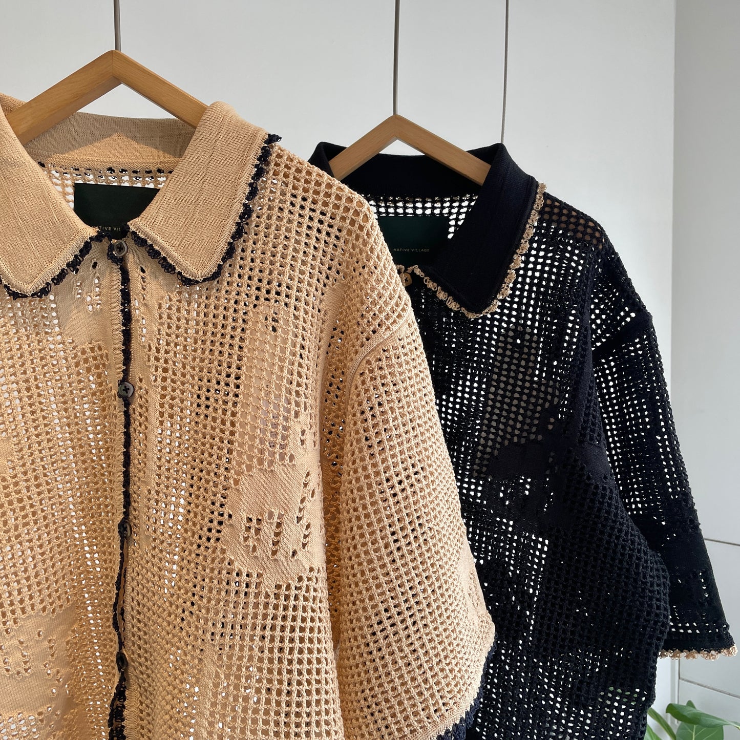 NATIVE VILLAGE//Shade ニットポロシャツ 31253-15207