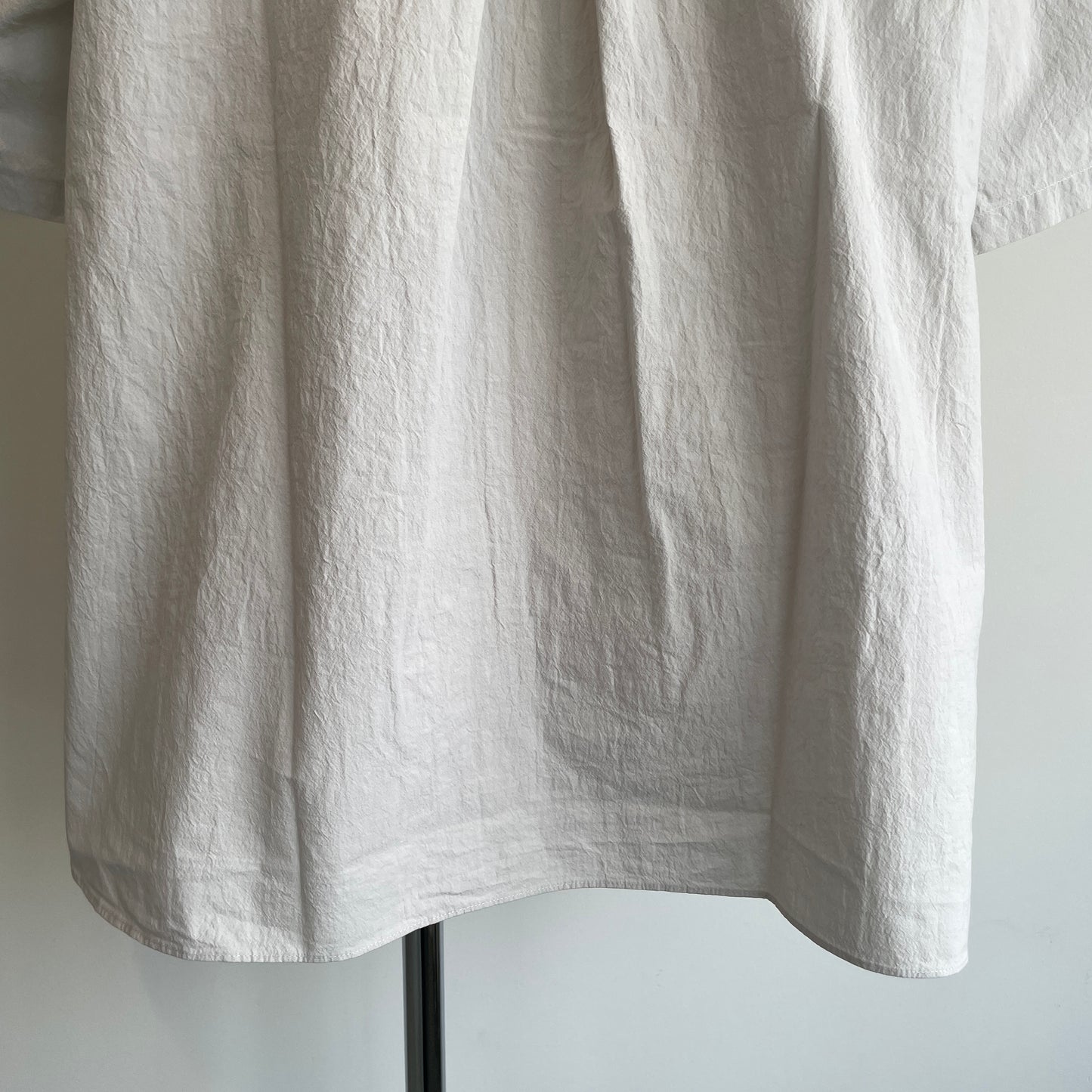 handsofcreation//強然cotton桐七炊きバンドカラー半袖シャツ 01630643