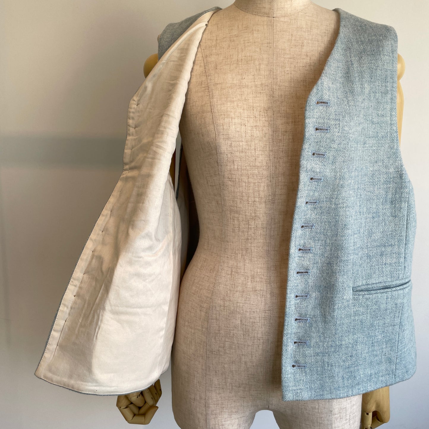 handsofcreation//英国羊毛ツイードVEST 02540409