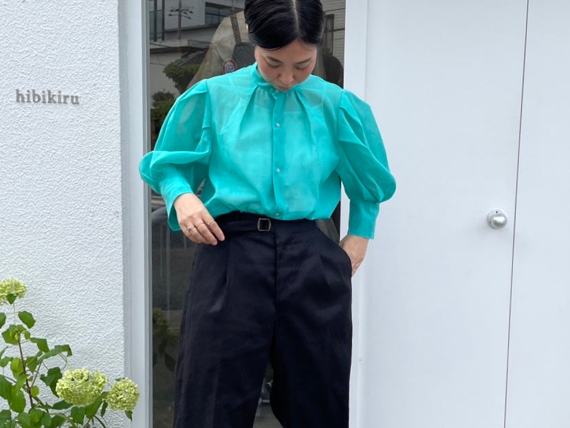 itochi //100/2 cotton organdy transparent blouse