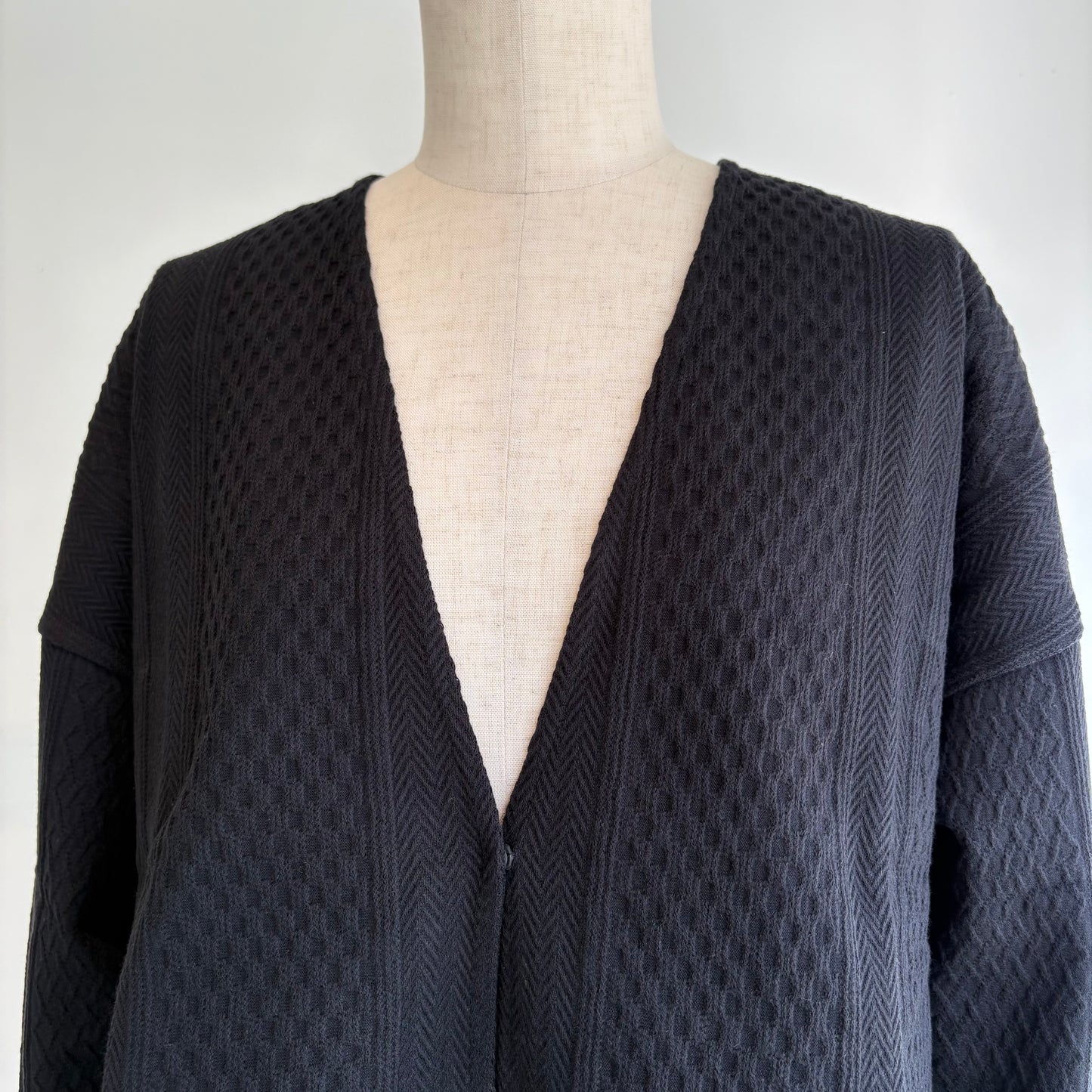 porter des boutons//マルチジャガードカーディガン P-25068