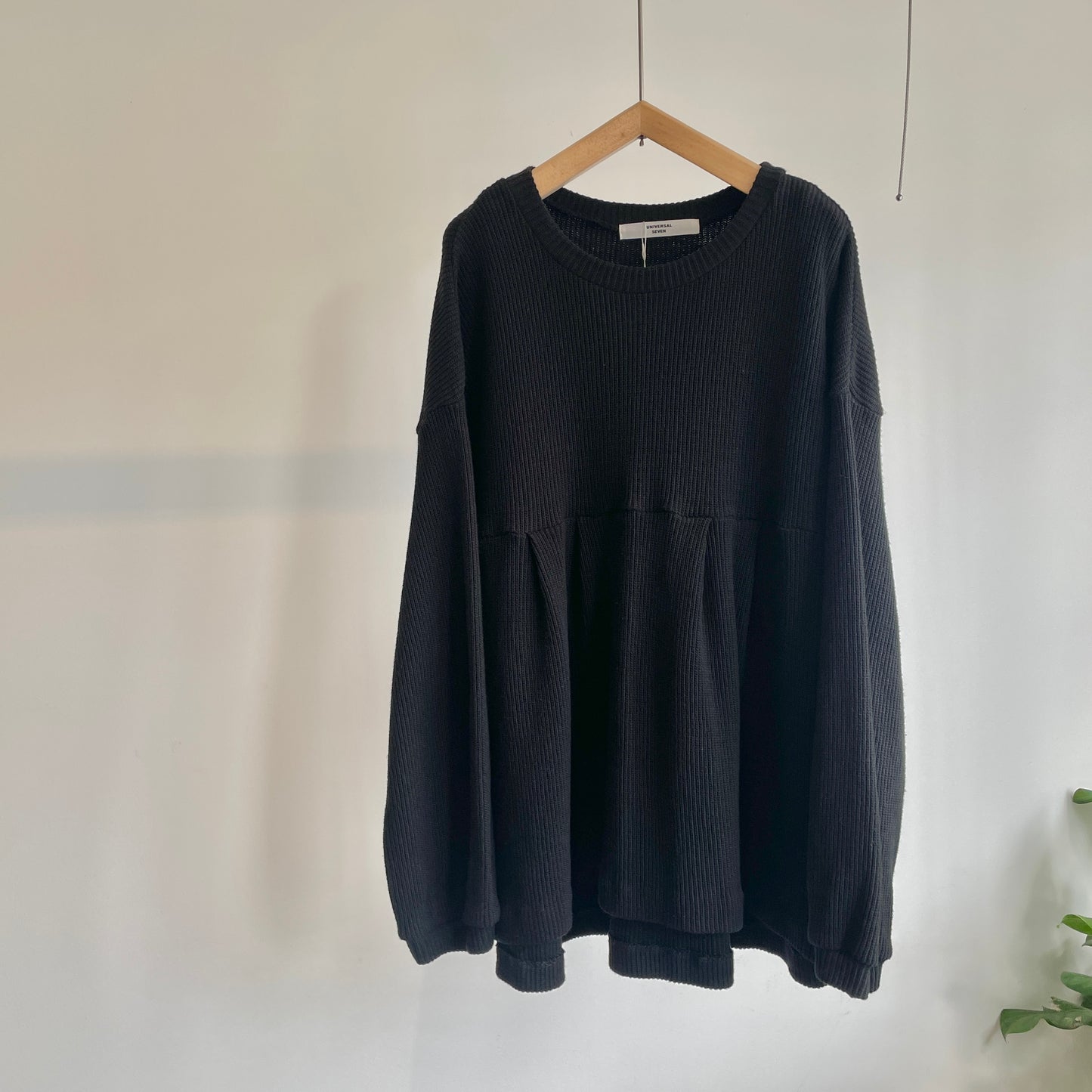 universaltissu//リブニット タックプルオーバー US250CT003