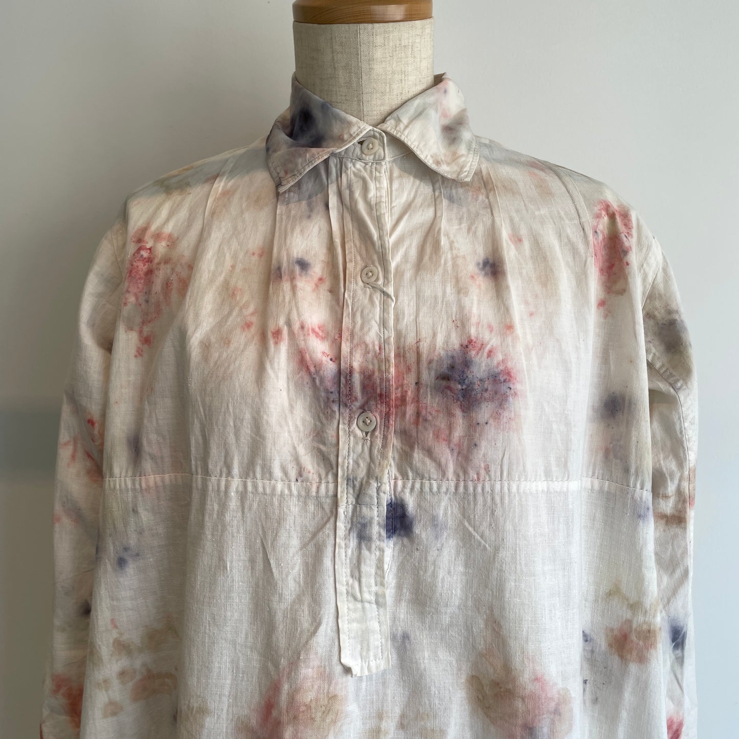 Oo//vintage ロングシャツ OP(ice dye)