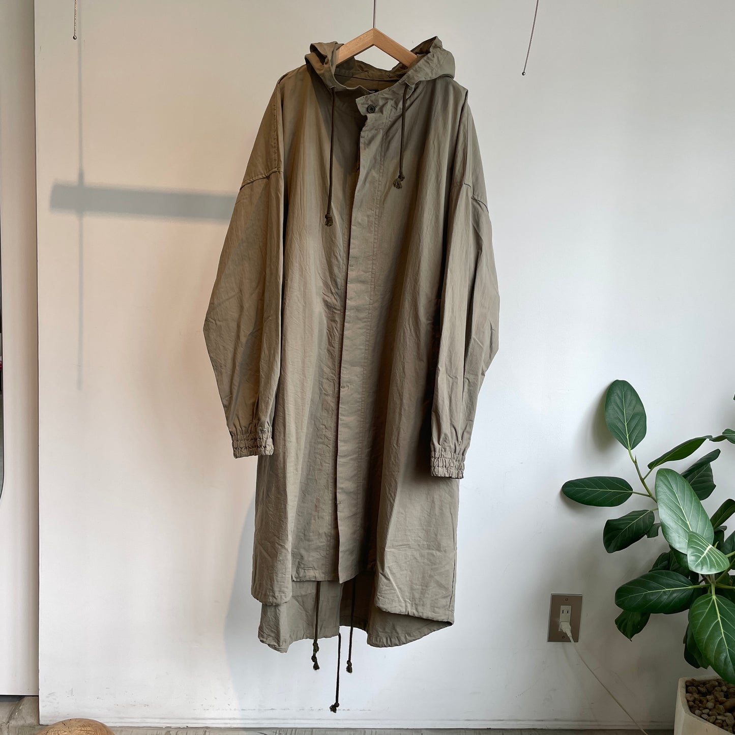 universaltissu//起毛ワッシャーブロード フーディロングSH TS253SH090
