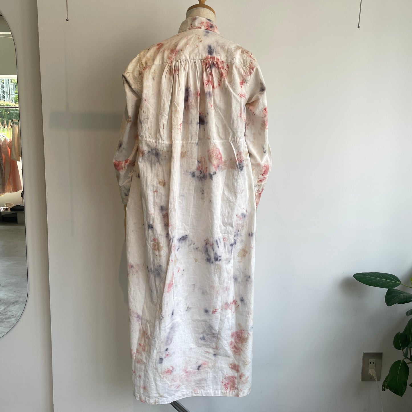 Oo//vintage ロングシャツ OP(ice dye)