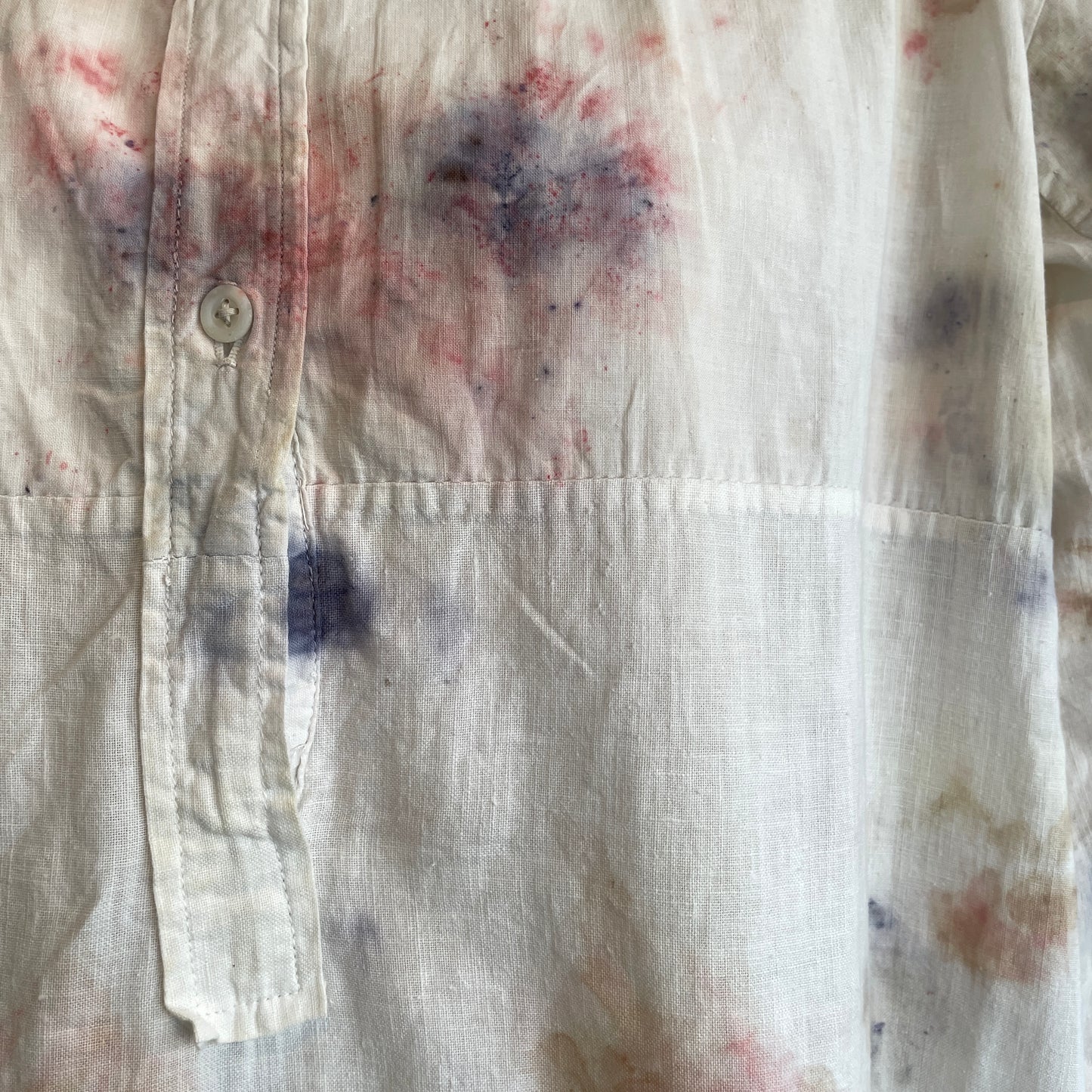 Oo//vintage ロングシャツ OP(ice dye)