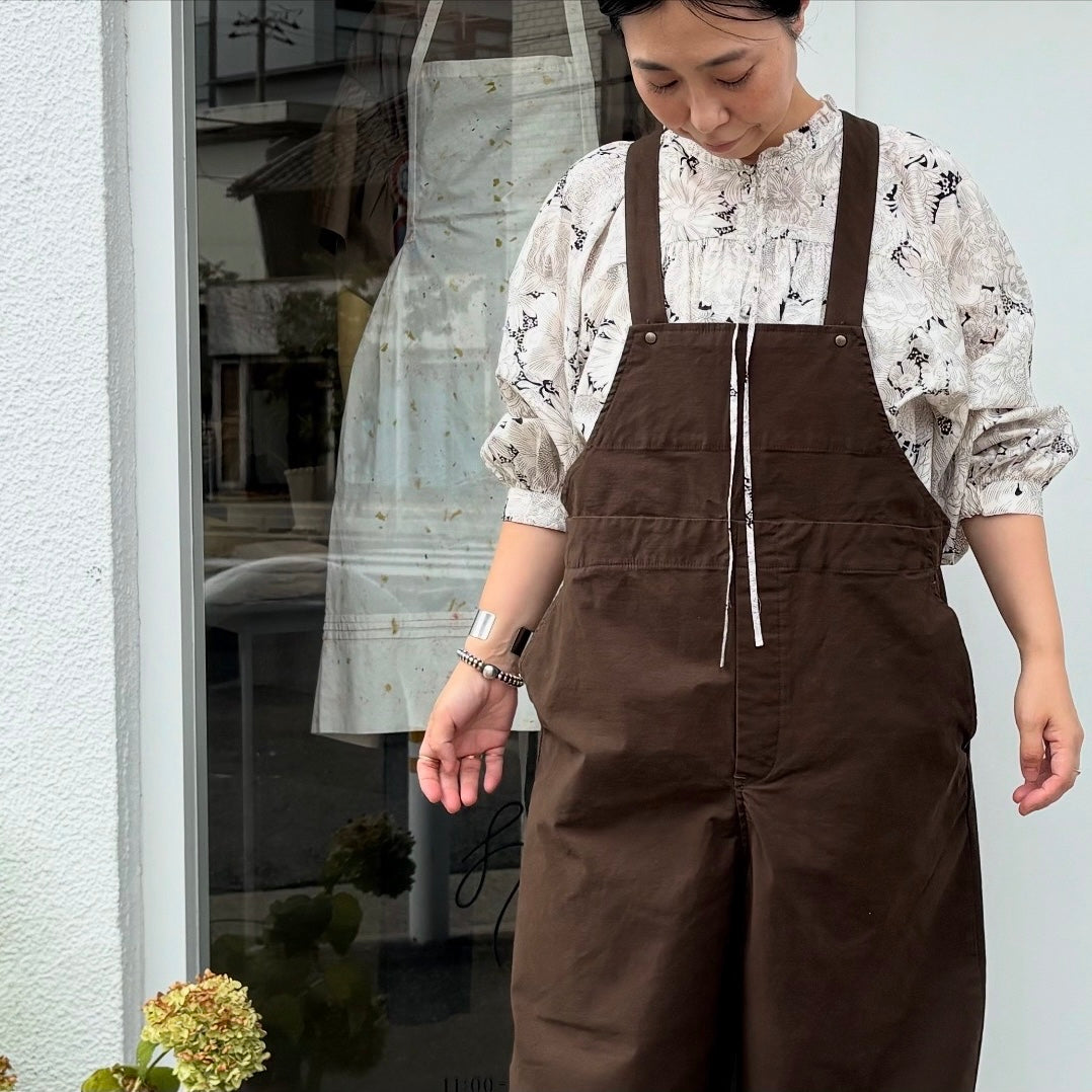 handsofcreation//モールスキンストレッチプレミアムピーチサロペット