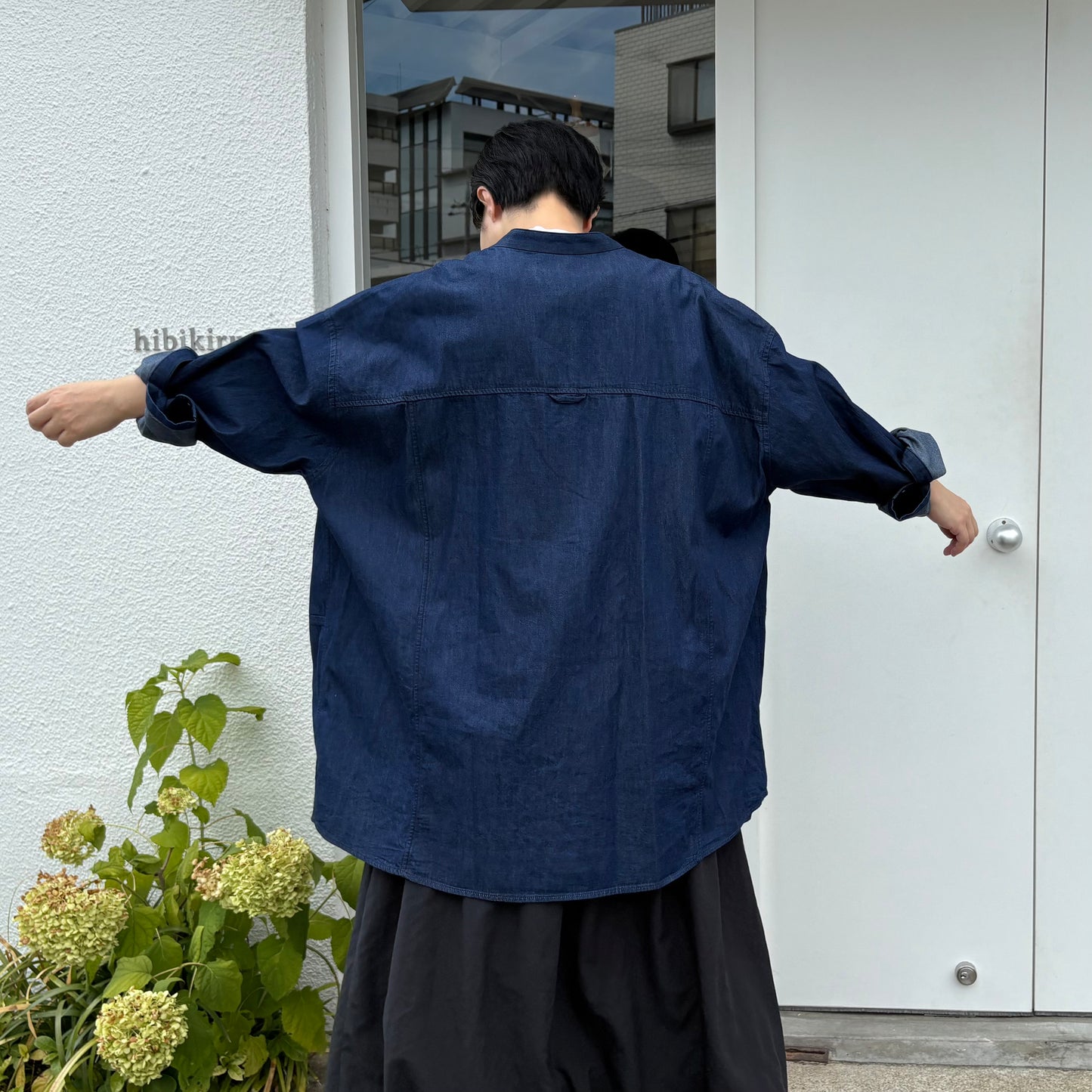 buoy//5.5OZLIGHT DENIM FRILL SHIRT 2701BL003252