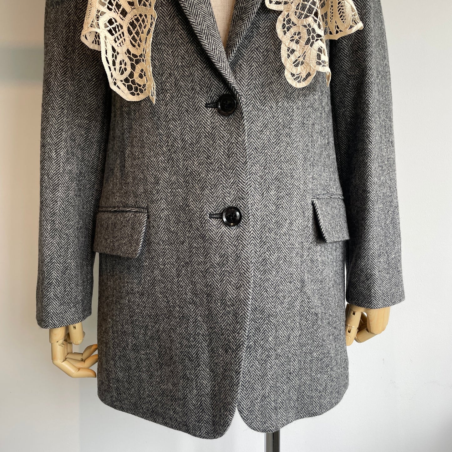 Heriter //wool herringbone jacket(つけ衿付き)H2-25-6004