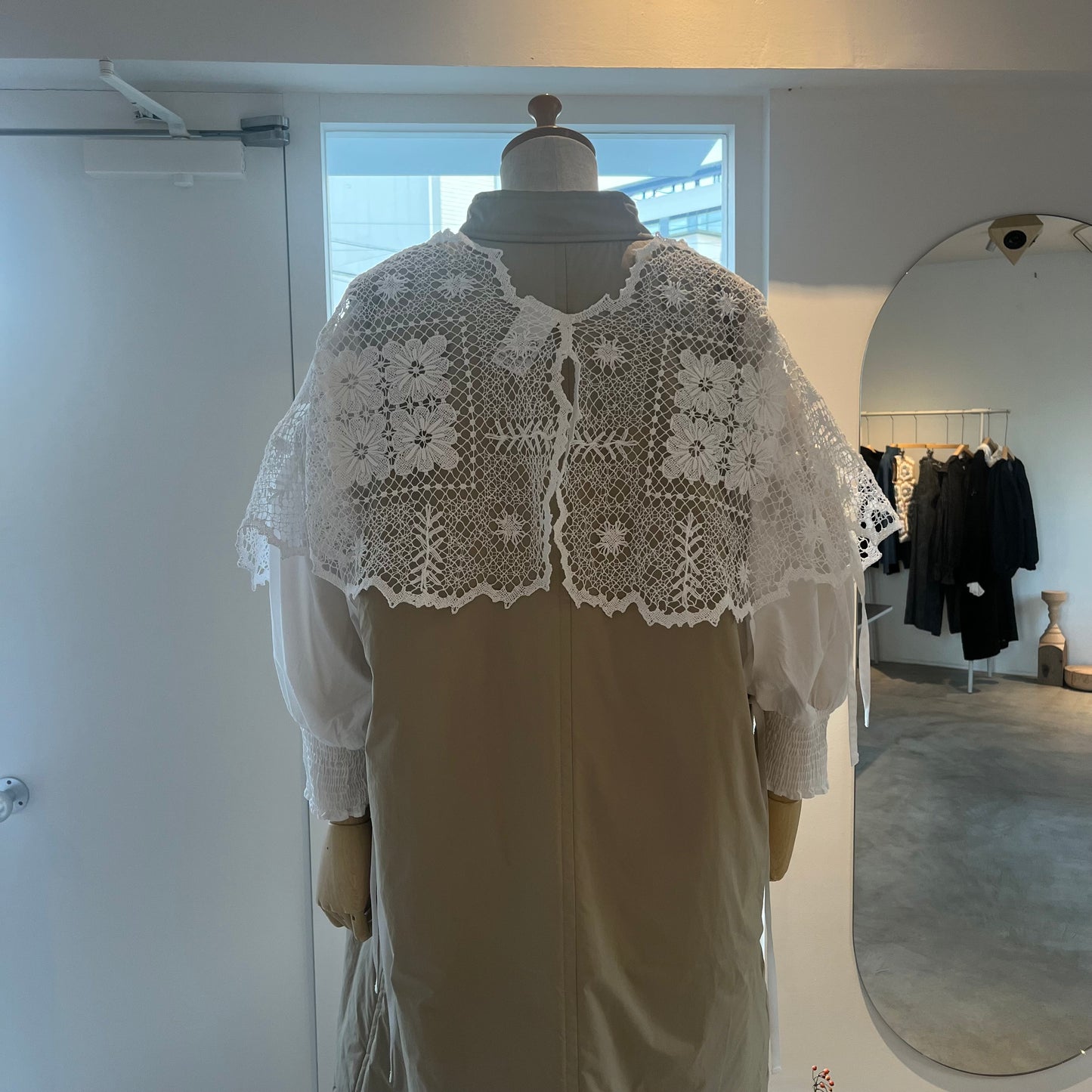 universaltissu //ナイロンキルティング(発熱中綿)スタンドカラーロングベスト TS243VE075