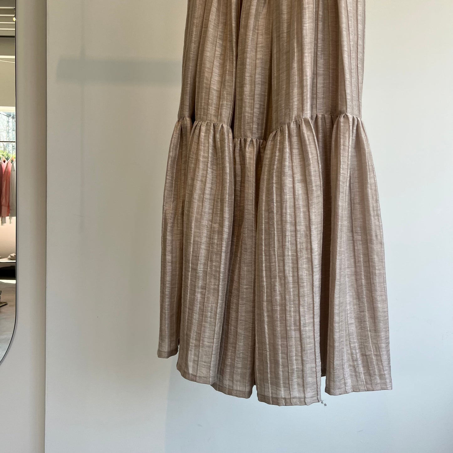 SIHIRAI//ACAR LINEN NYLON JAQUARD GATHER SK CHSS25-5113