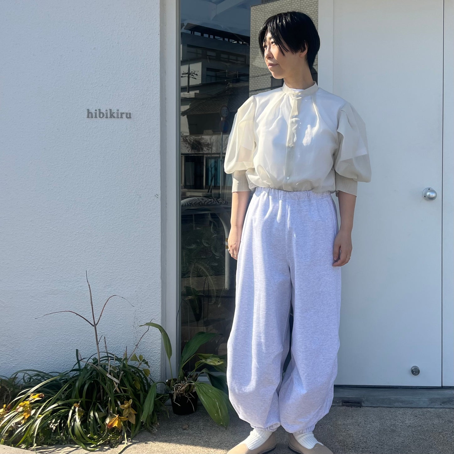 itochi //100/2 cotton organdy transparent blouse