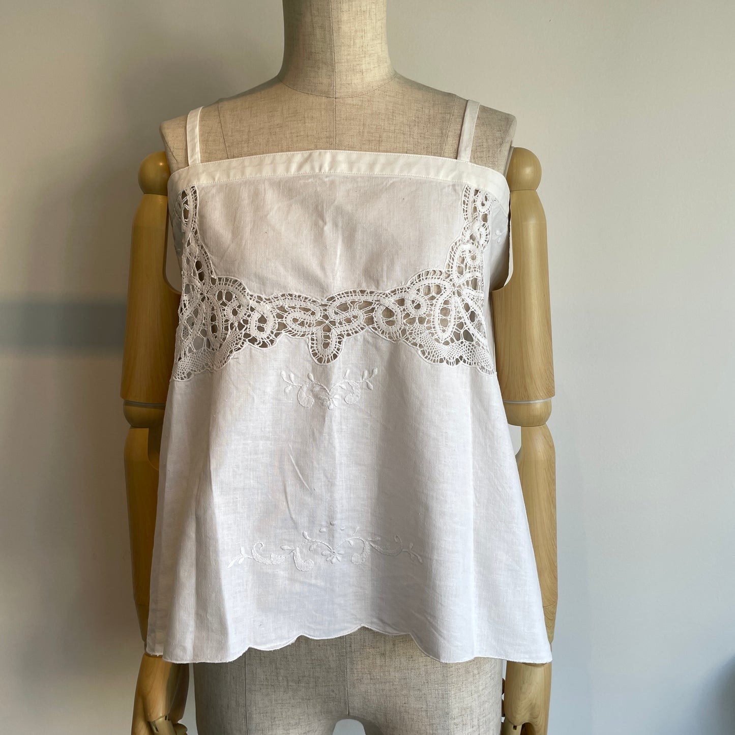 Heriter //bobbin lace tablecloth camisole H0-00-3061