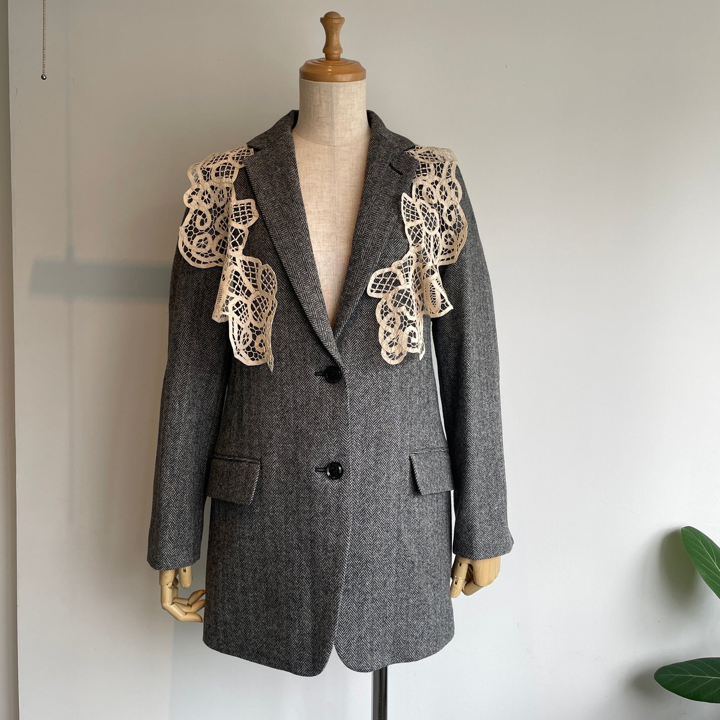 Heriter //wool herringbone jacket(つけ衿付き)H2-25-6004