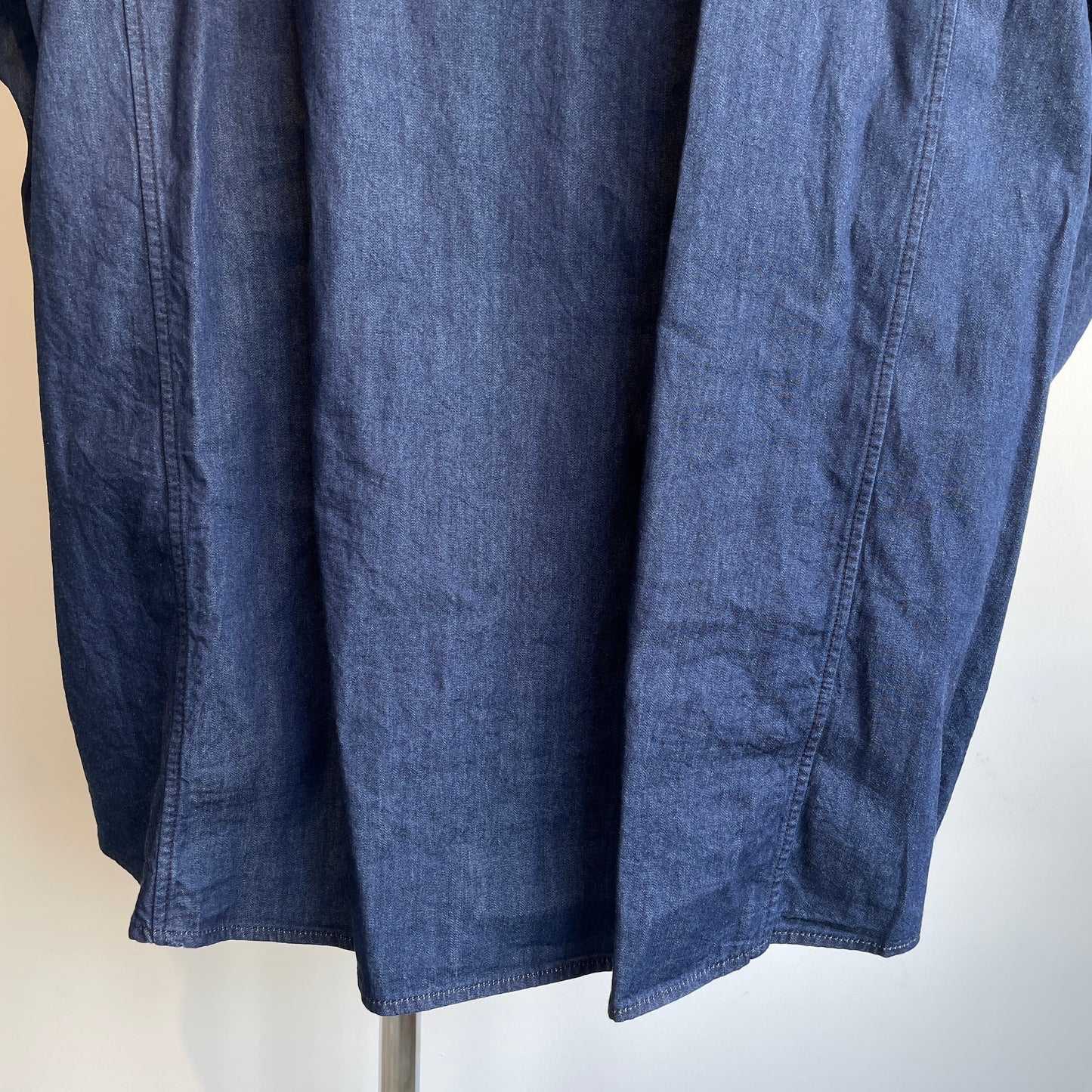 buoy//5.5OZLIGHT DENIM FRILL SHIRT 2701BL003252