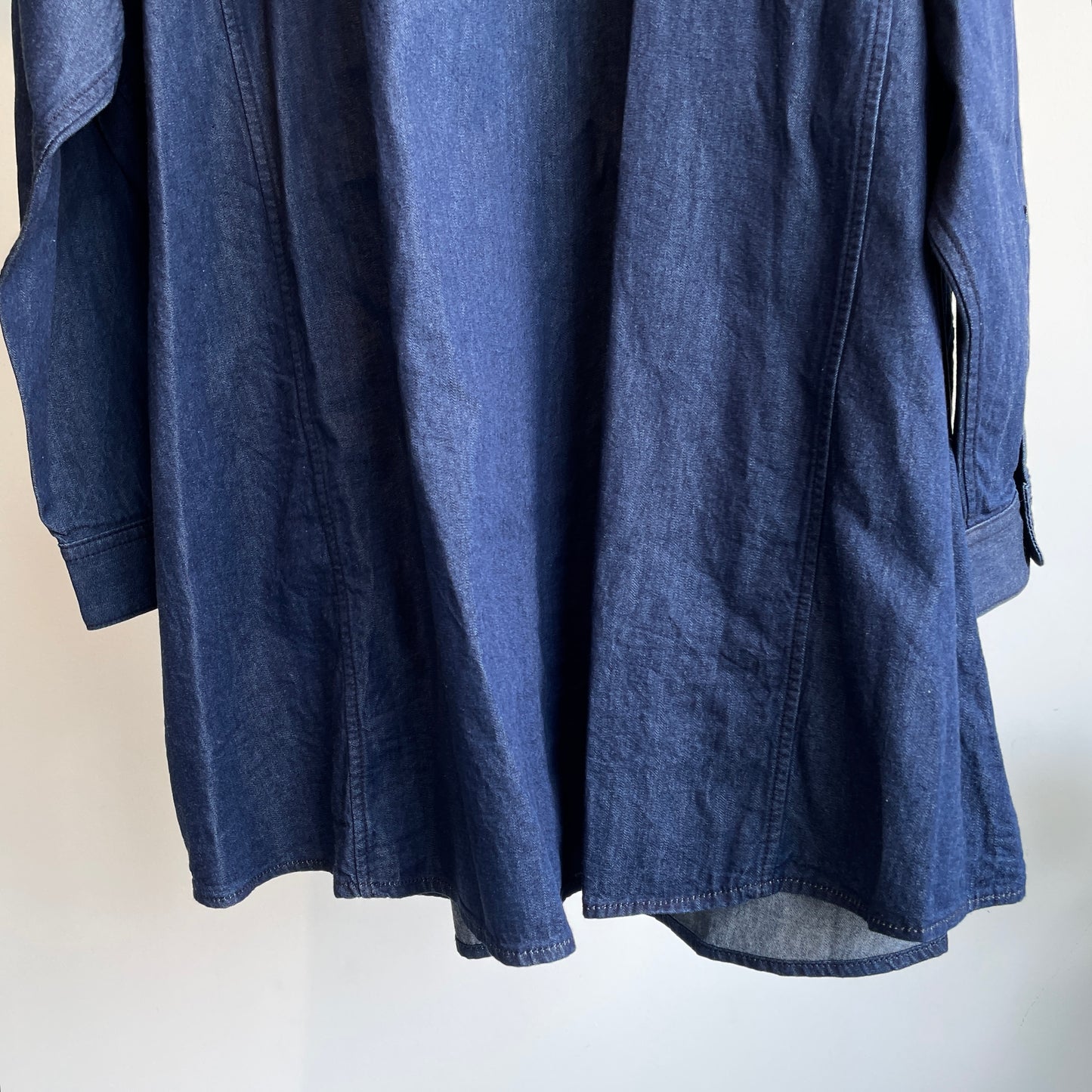 buoy//5.5OZLIGHT DENIM FRILL SHIRT 2701BL003252